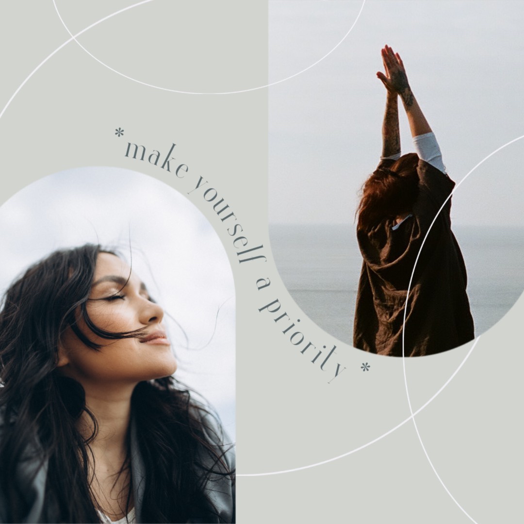 boho chic style woman mindfulness quote instagram post template