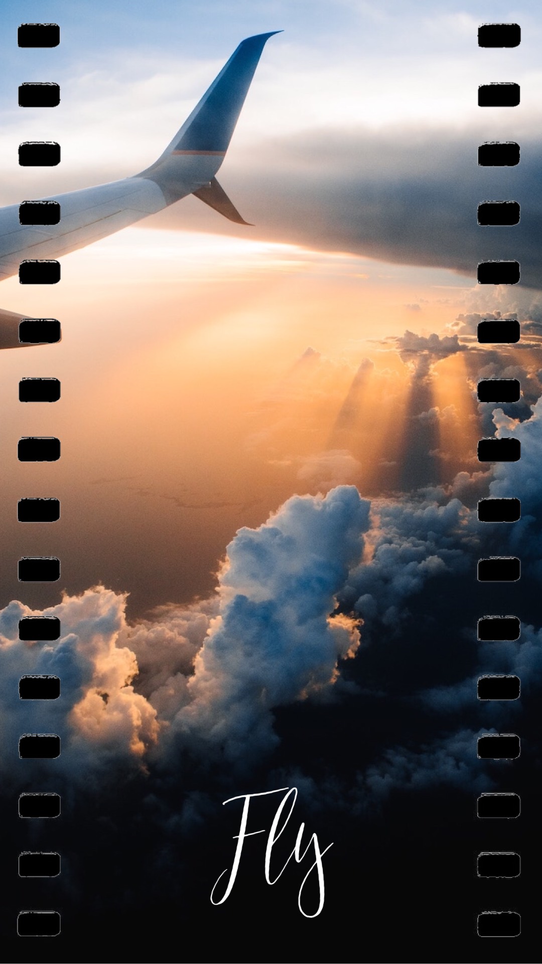 A Picture Of A Plane Flying In The Sky Template