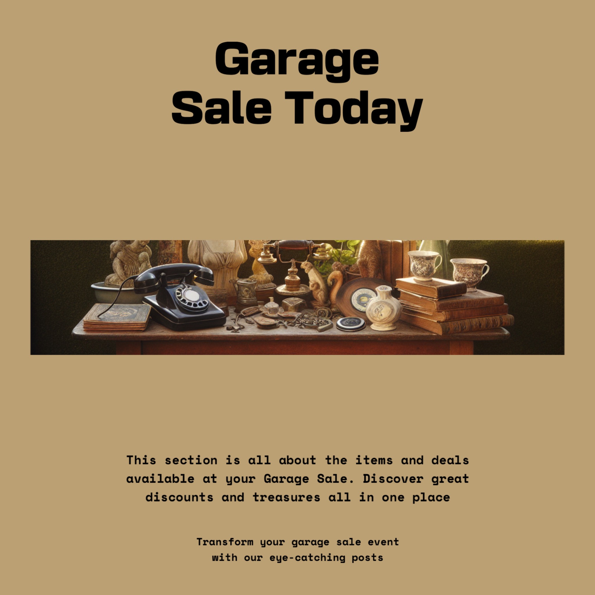Garage sale  Mongoose template