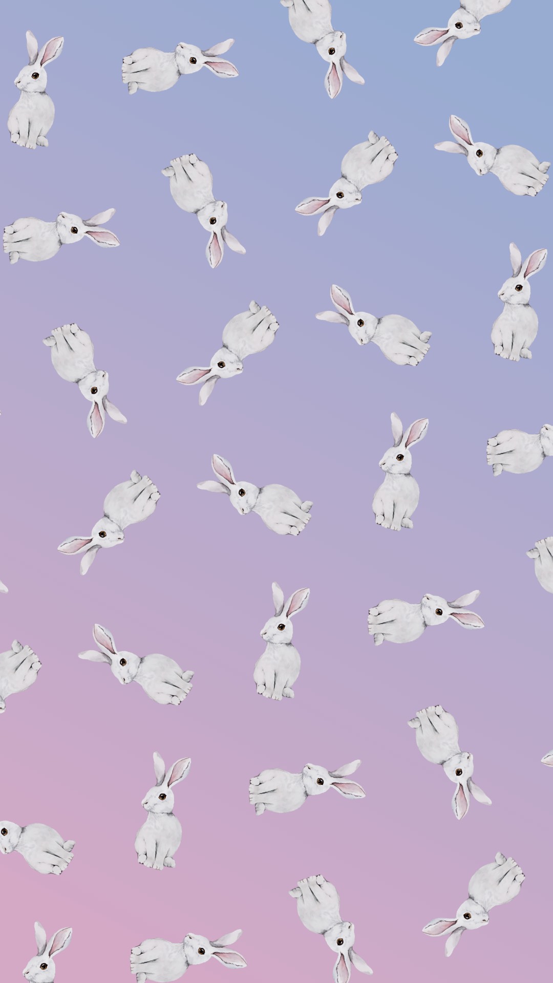 A Group Of White Rabbits Flying Through The Air Zoom Backgrounds Template