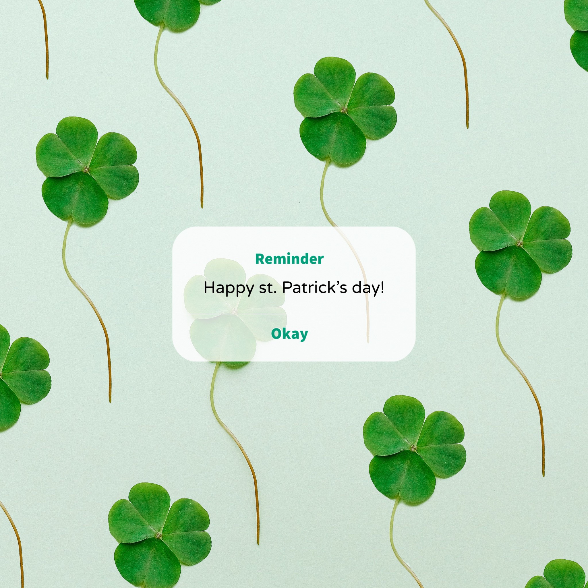 green reminder pattern happy st. Patrick’s day instagram post