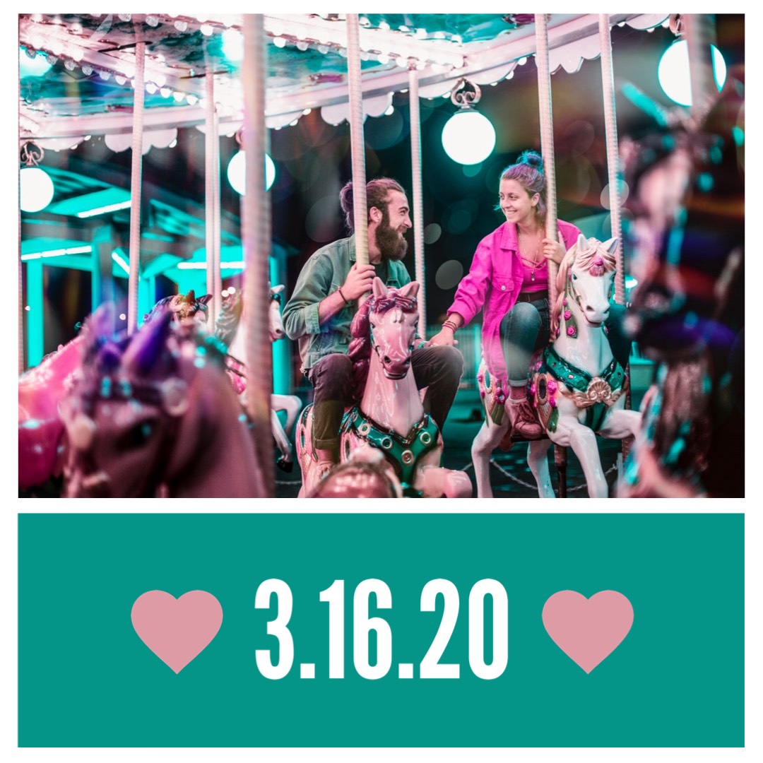 A Couple Riding A Merry Go Round On A Merry Go Round Grids Template