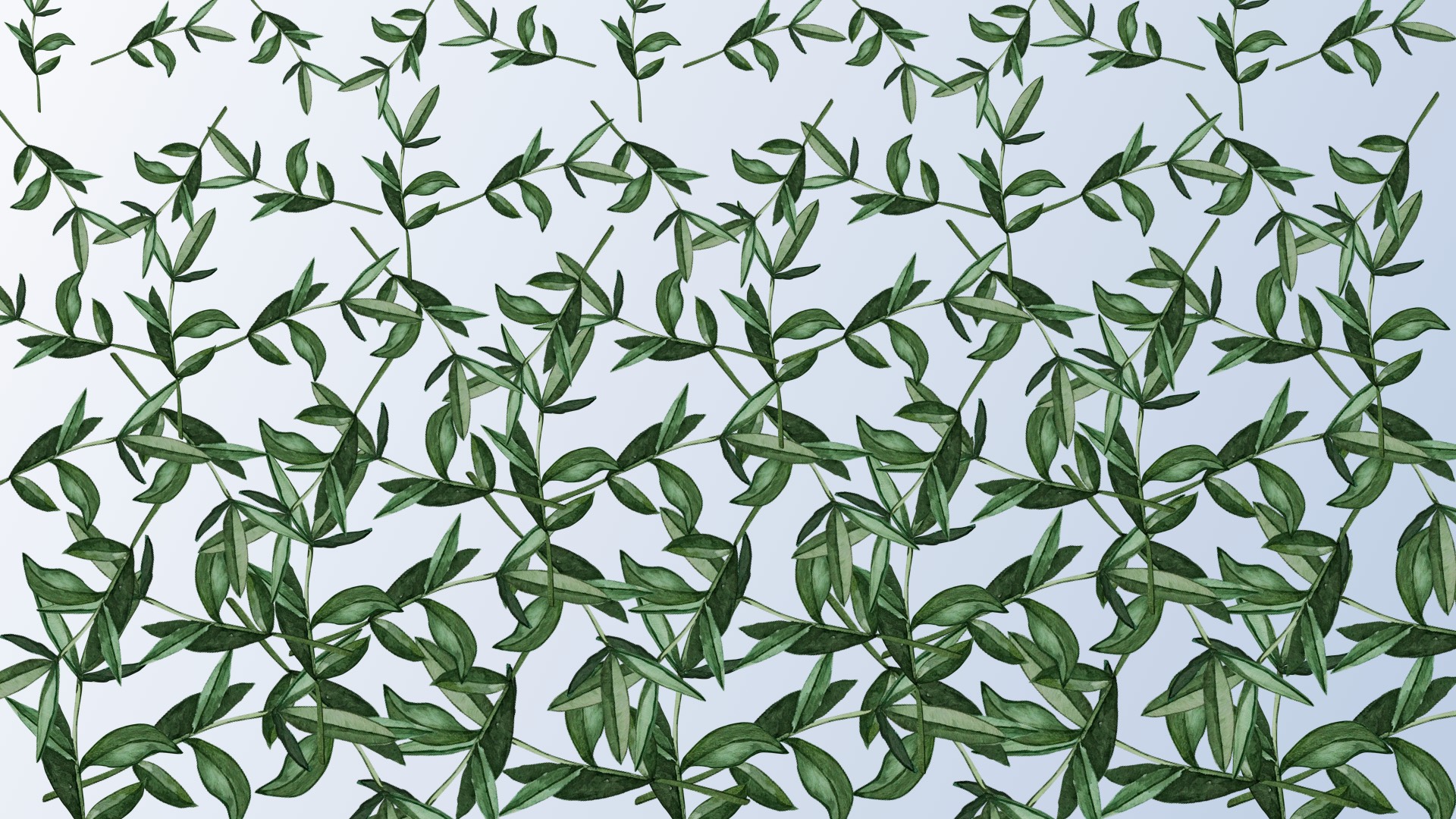 A Painting Of A Bunch Of Green Leaves Zoom Backgrounds Template