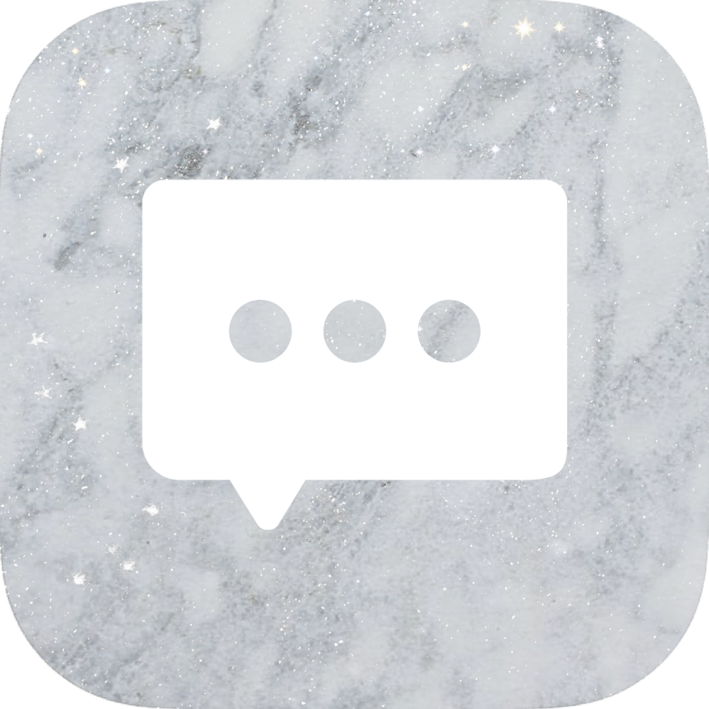Photo Of A Ios14 Icons ? Template Design With A White Speech Bubble On A Marble Background Ios14 Icons Template