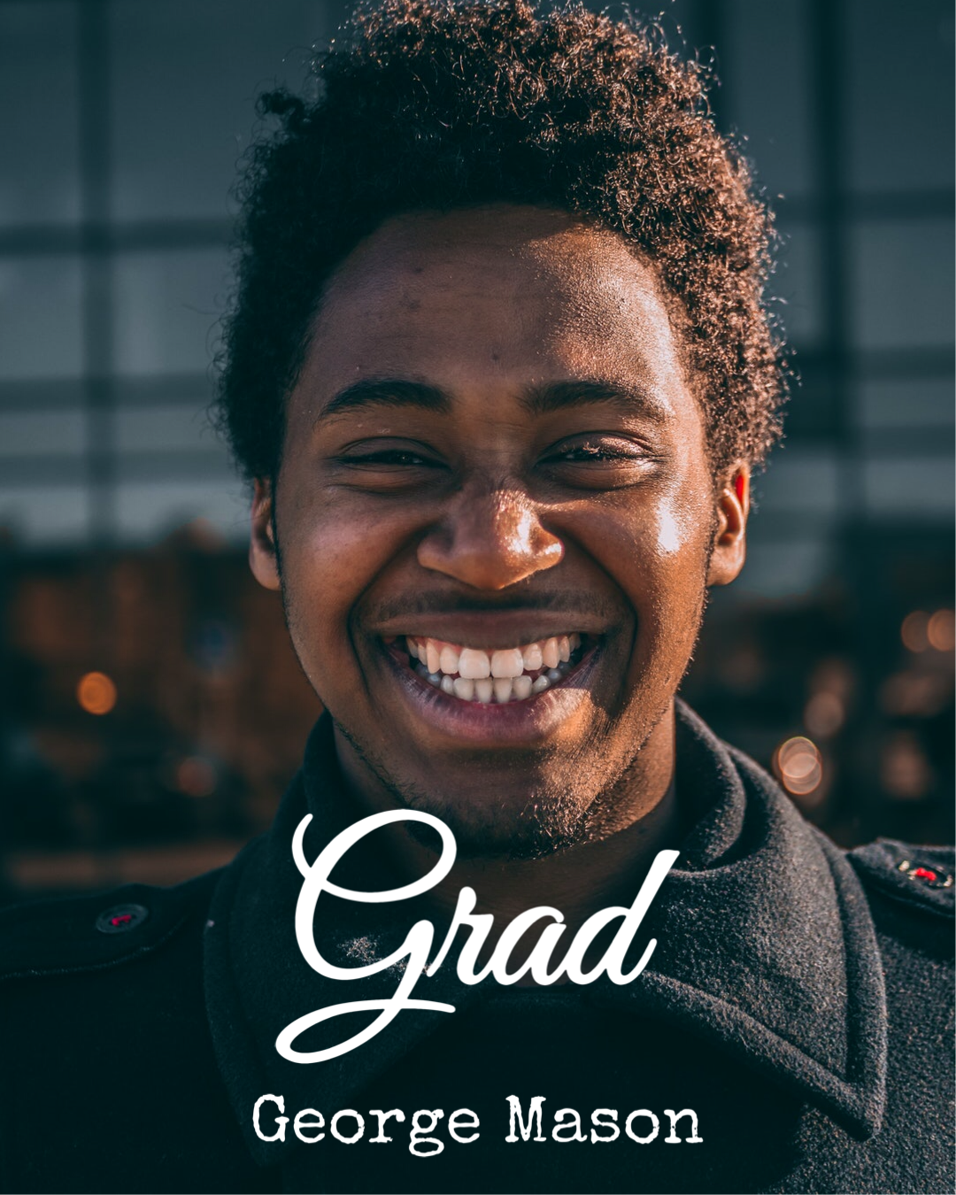 A Man Smiling With The Words Grad In Front Of Him Graduation Template