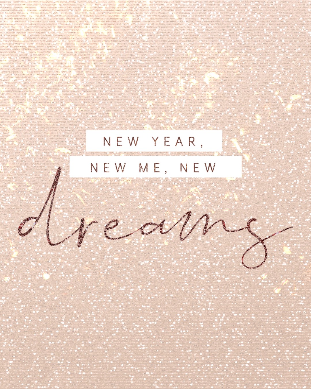 A Pink Background With The Words New Year Happy New Year Template