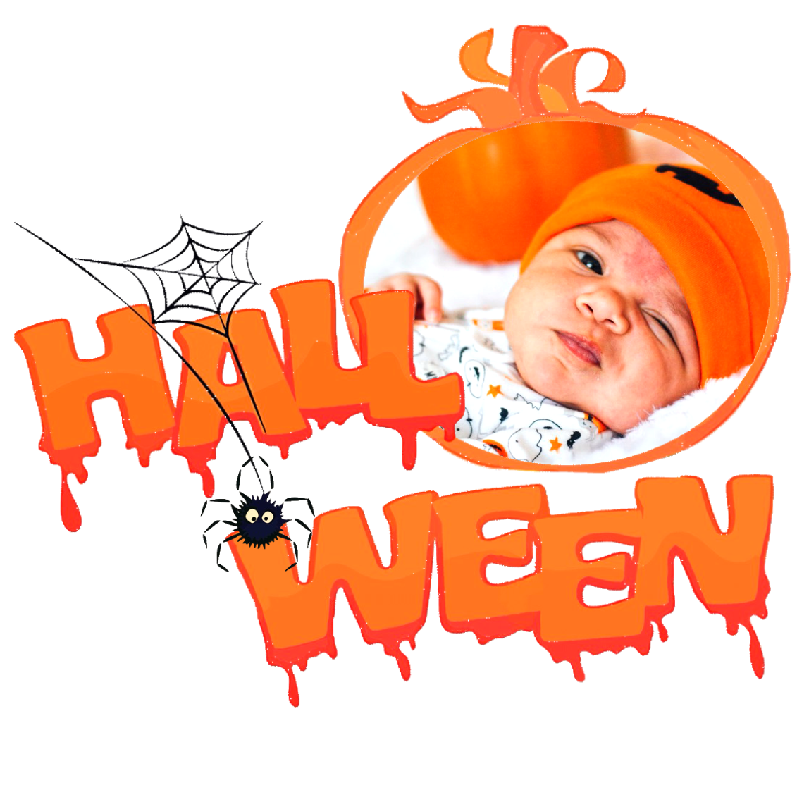 A Picture Of A Baby Wearing A Halloween Hat Halloween Stickers Template
