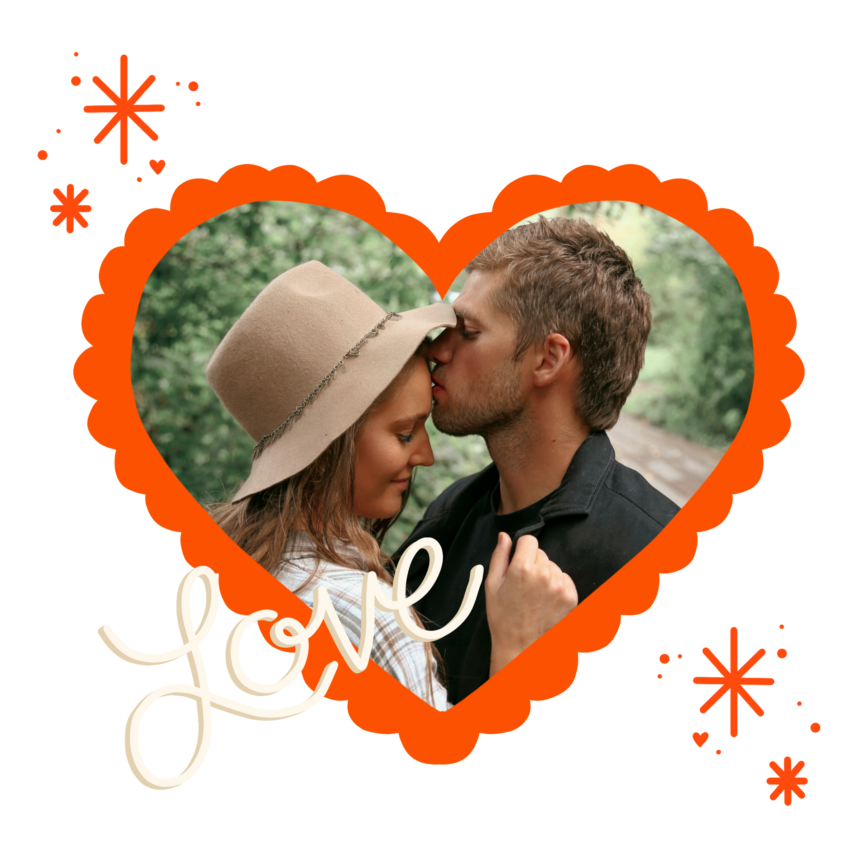 A Picture Of A Man And A Woman In Love Love Stickers Template
