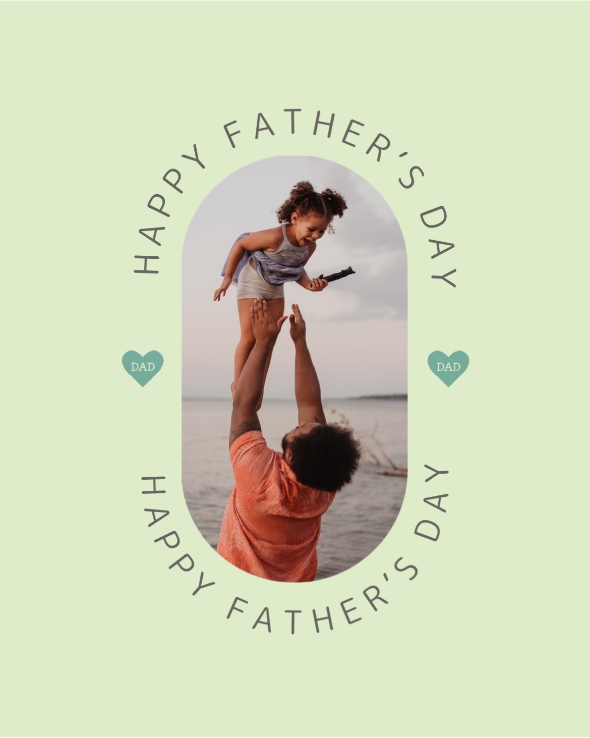 Dad And His Child Happy Father’S Day Instagram Template