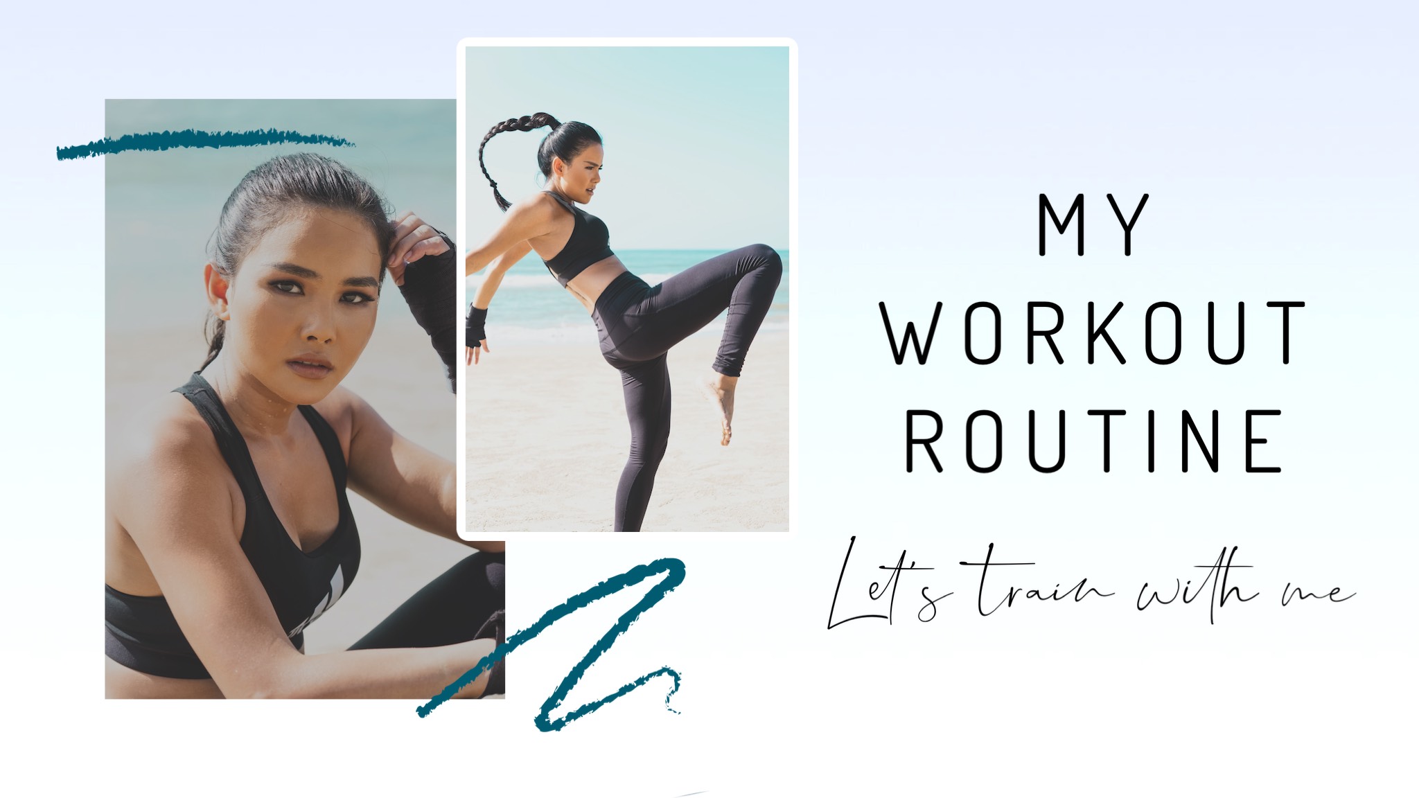 Bazaart - My Workout Routine Youtube Fitness Thumbnail Background Templates