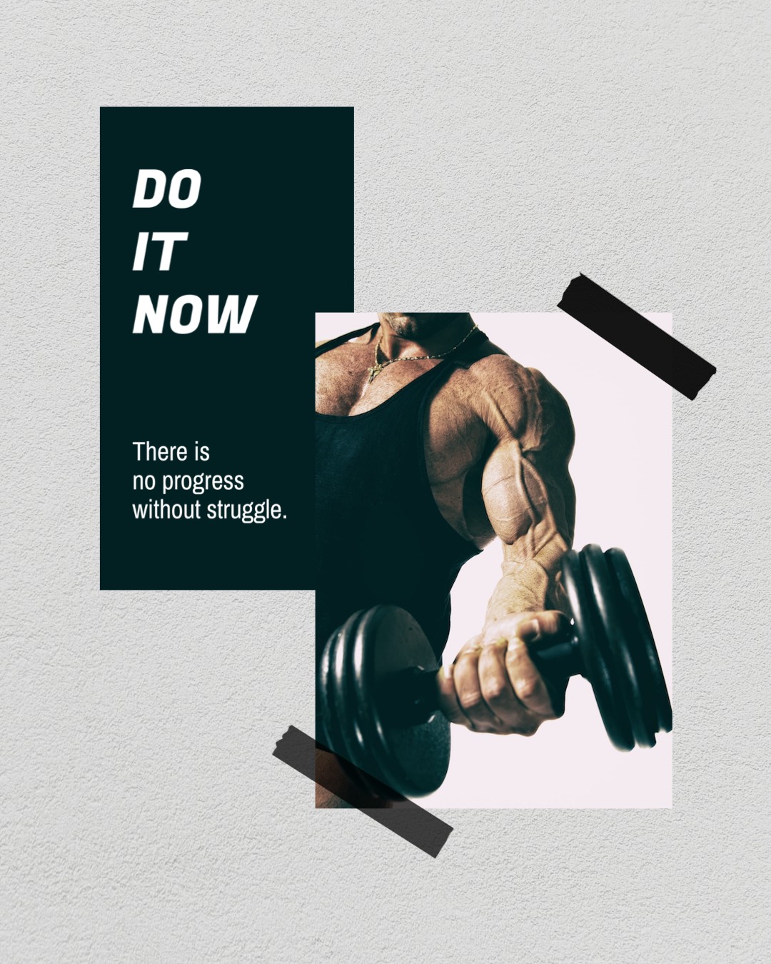 Do It Now, A Man Lifting Weights Sports Template