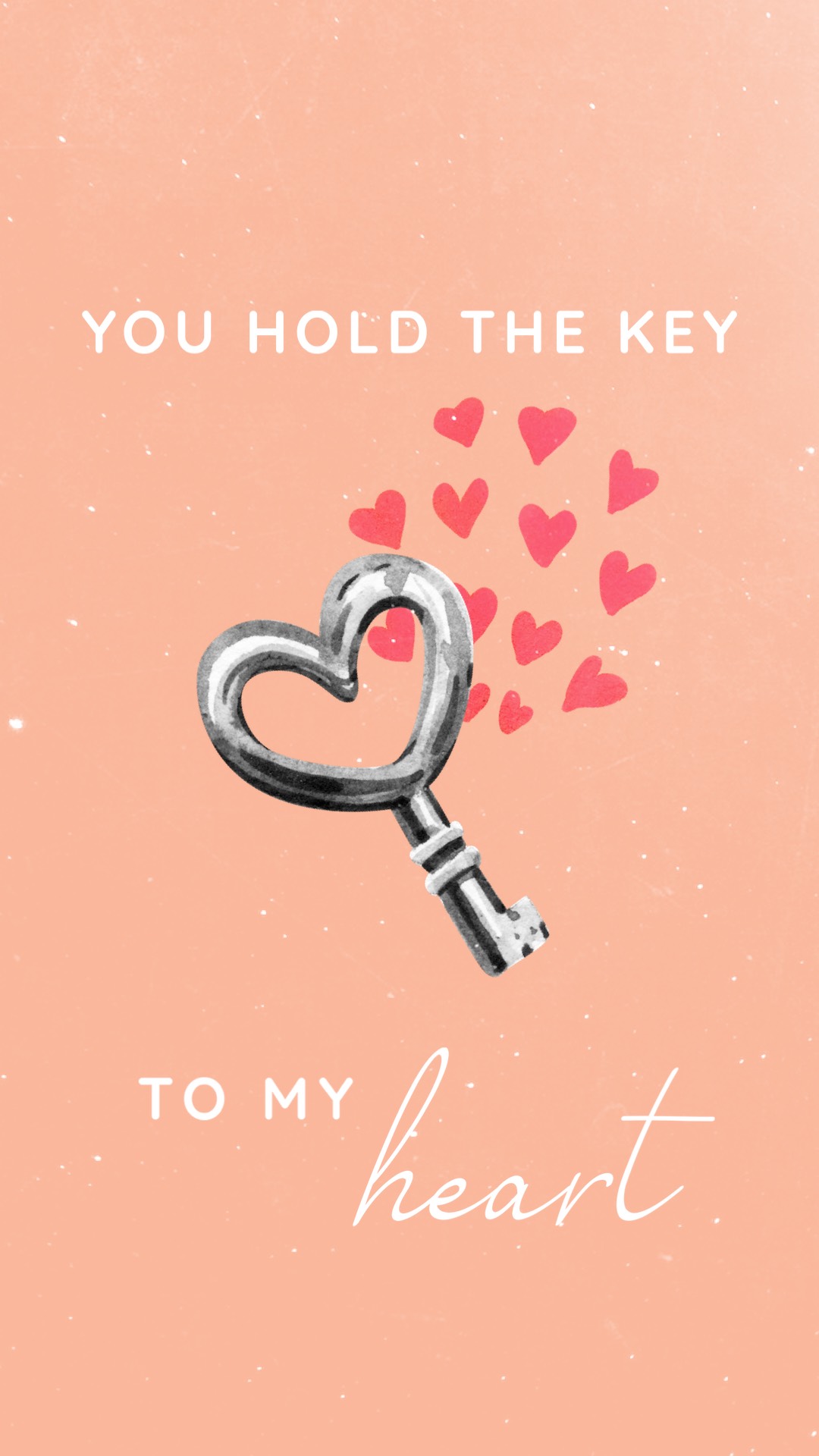 A Key To My Heart With Hearts Coming Out Of It Love Story Template