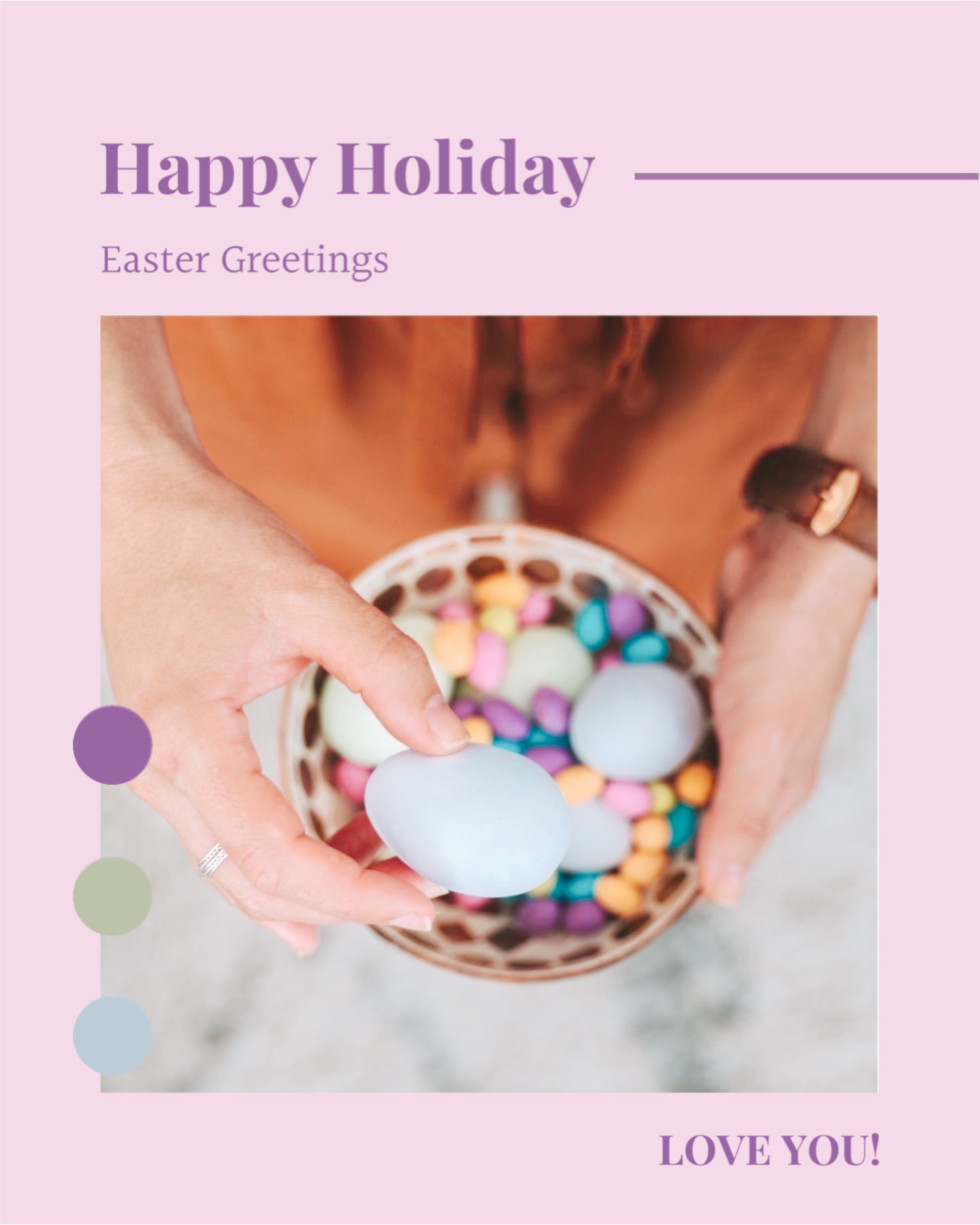Happy Easter Colorful Cards Ideas Template