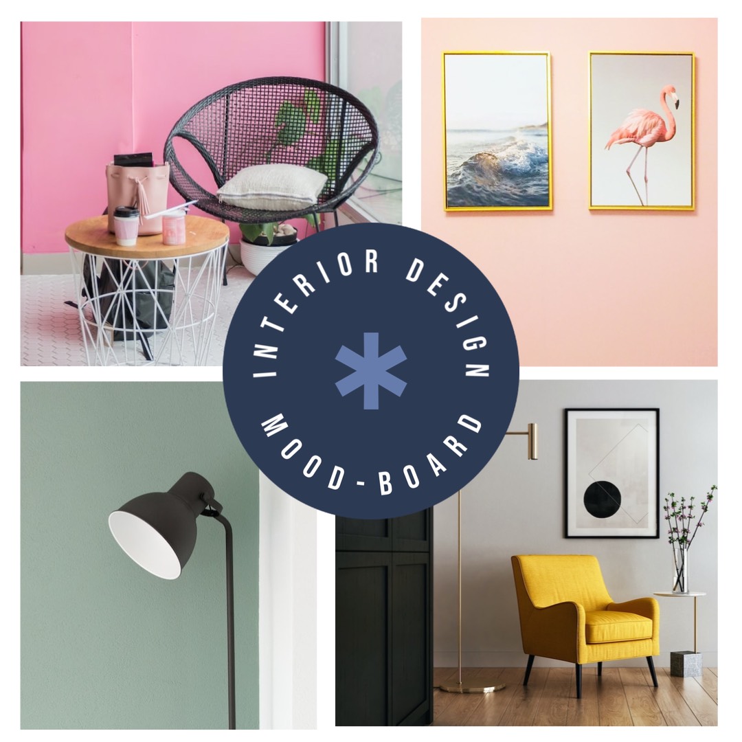 interior design grid moodboard Instagram post template