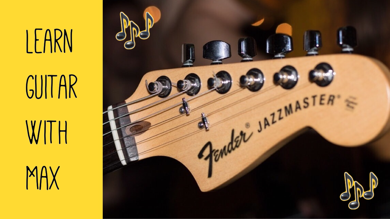 Learn how to play the guitar creative youtube thumbnail template
