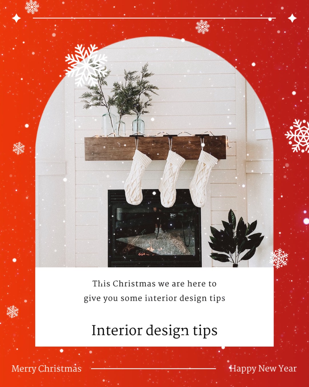 A Christmas Card With Stockings Hanging From A Mantel Merry Christmas Template