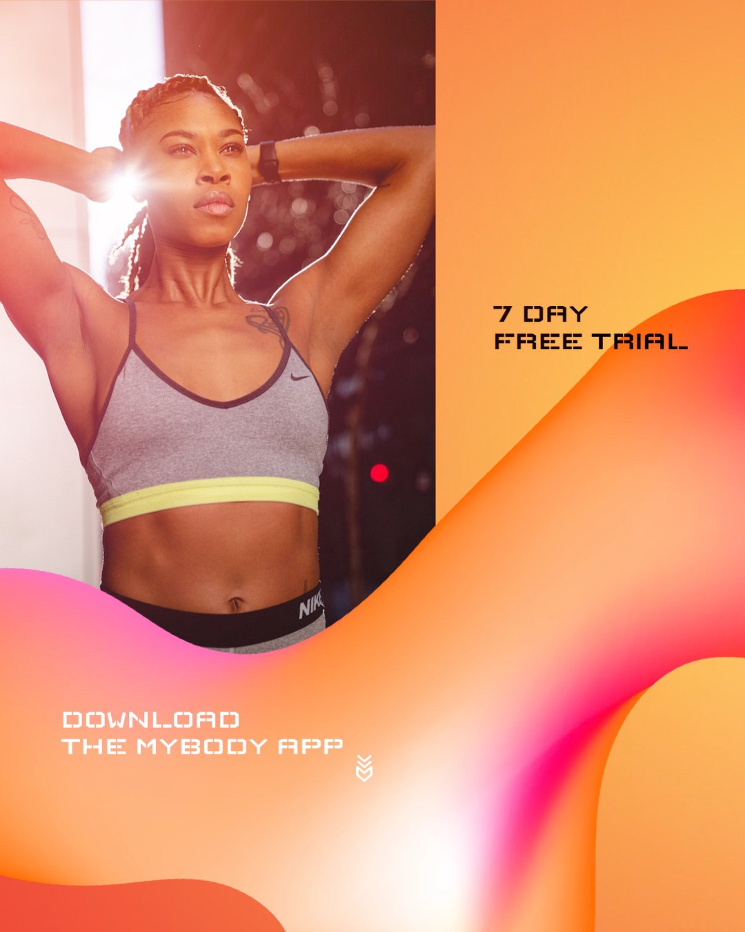A Woman In A Sports Bra Top Posing For A Picture Sports Template