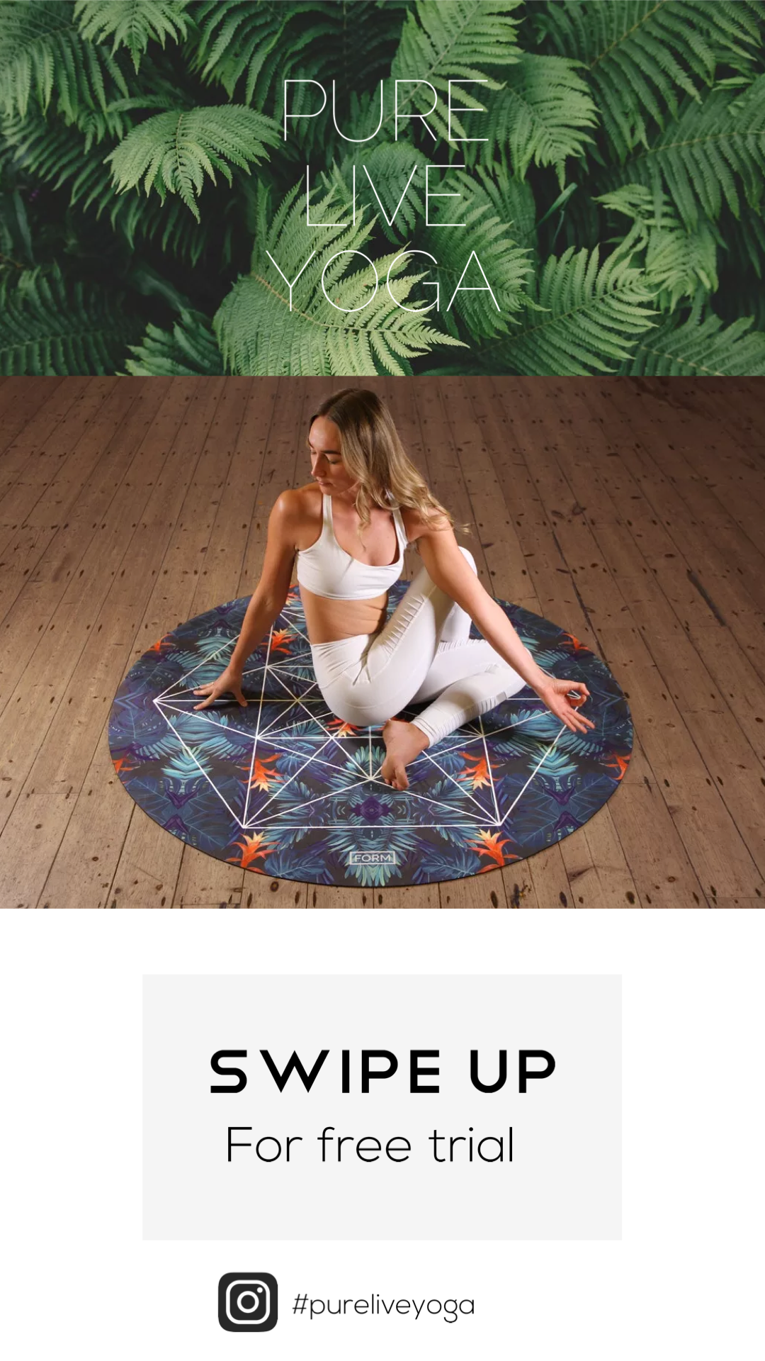 A Woman Sitting On Top Of A Rug In Front Of A Plant Template