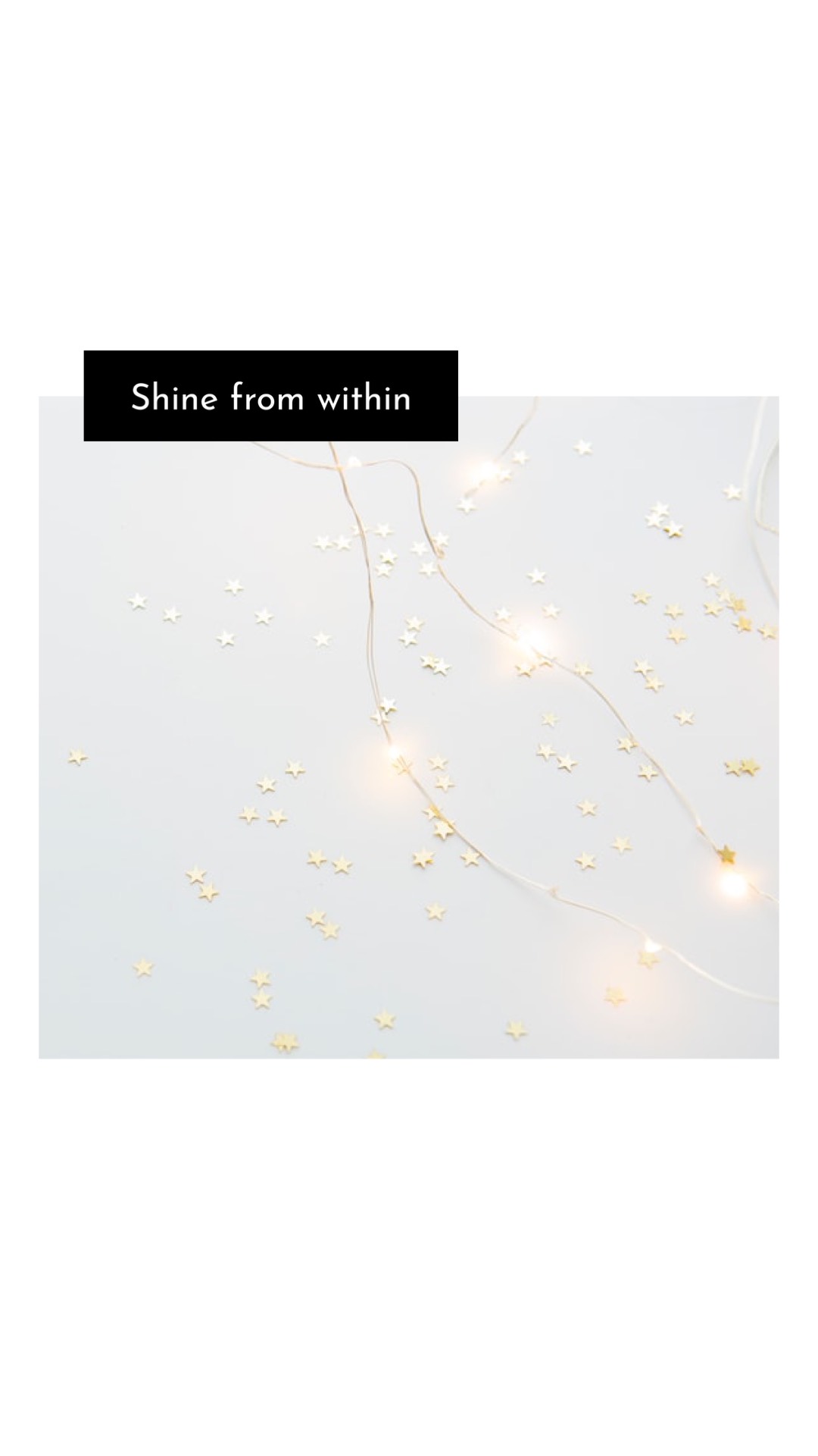 A White Background With Stars On It And The Words Shine From Within Simple Story Template