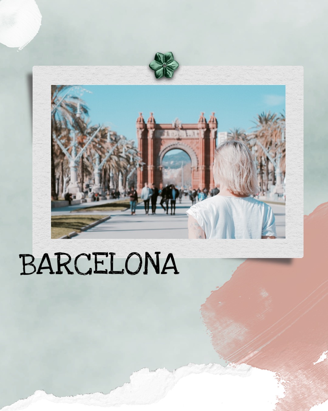 A Collage Of A Picture Of A Woman In Barcelona Wanderlust Template