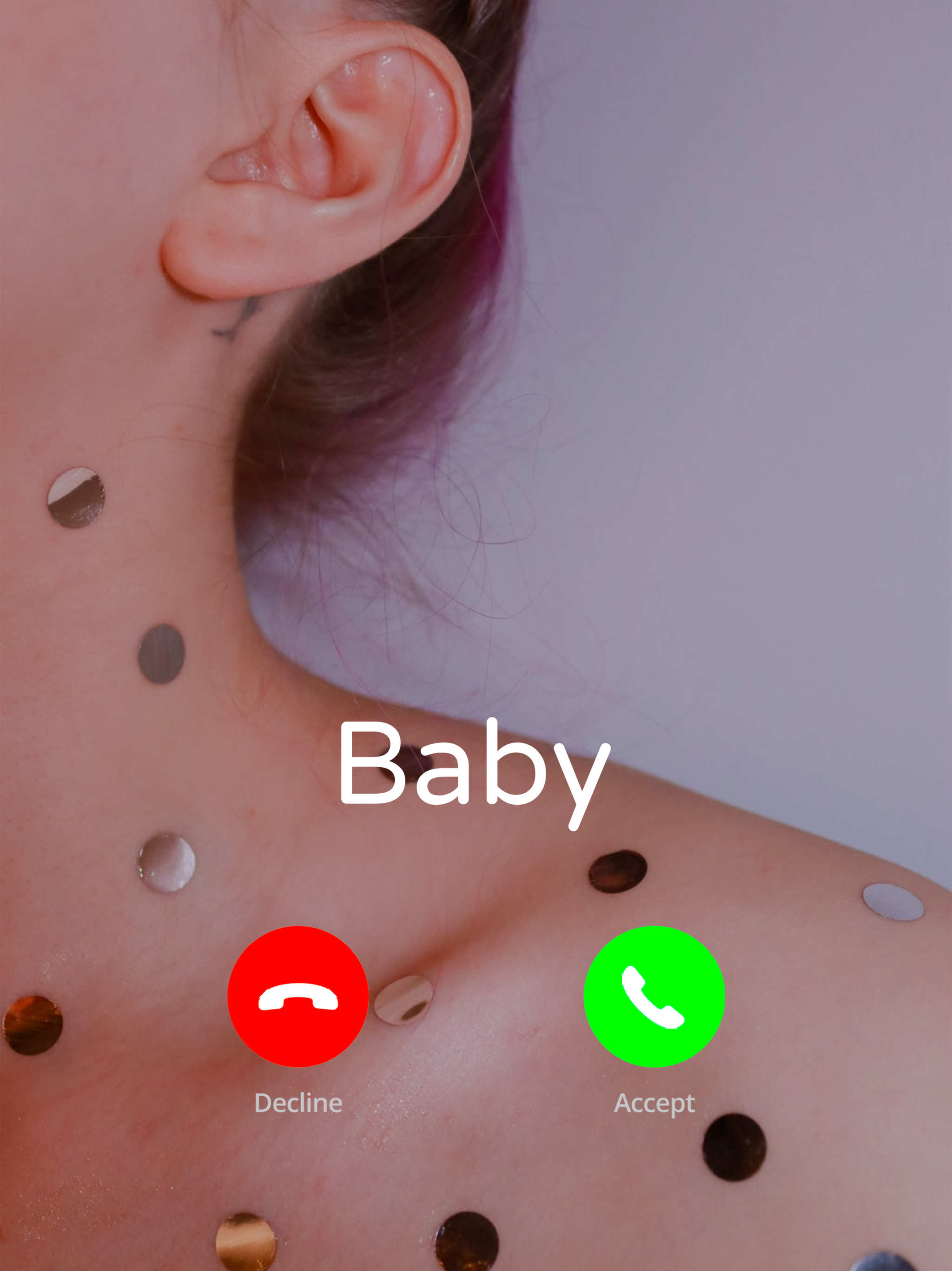A Woman'S Neck With A Lot Of Dots On It Notifications Template