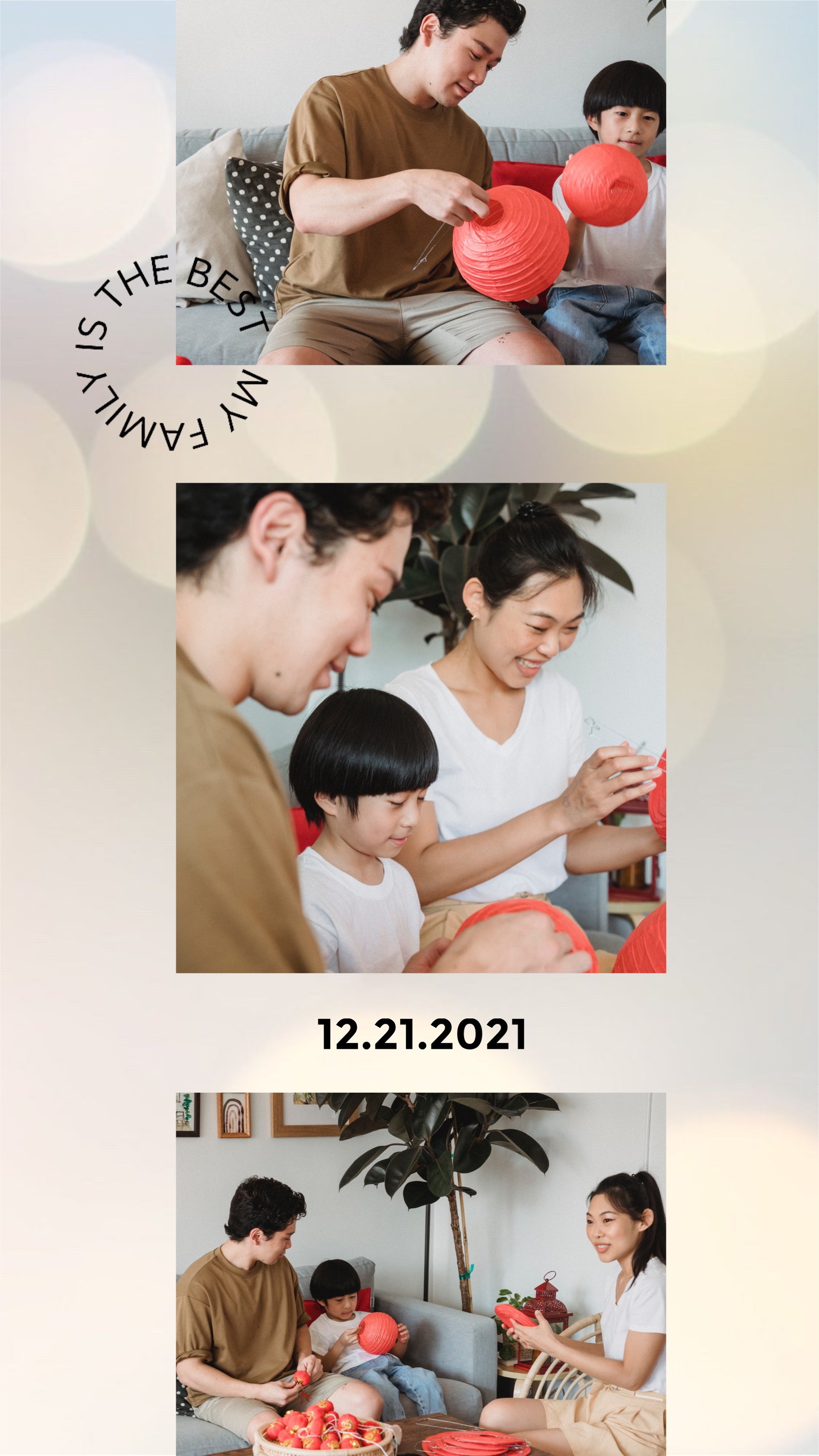 Asian family time home Instagram story template