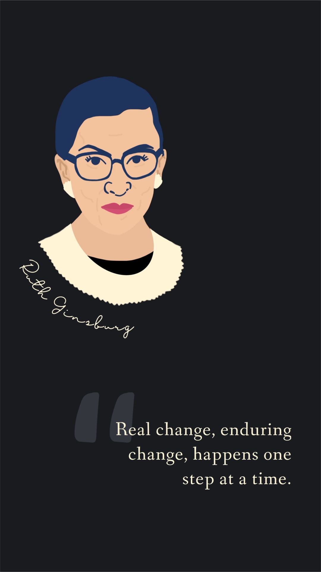 Ruth Ginsburg feminist quote  Women’s Day Template