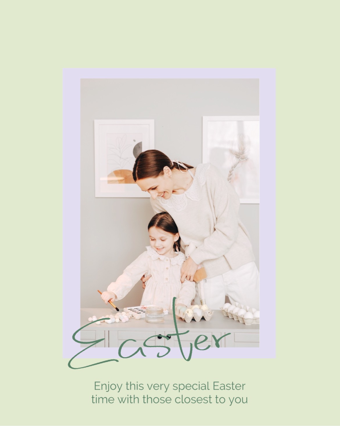 Family Picture Easter Cards Ideas Template
