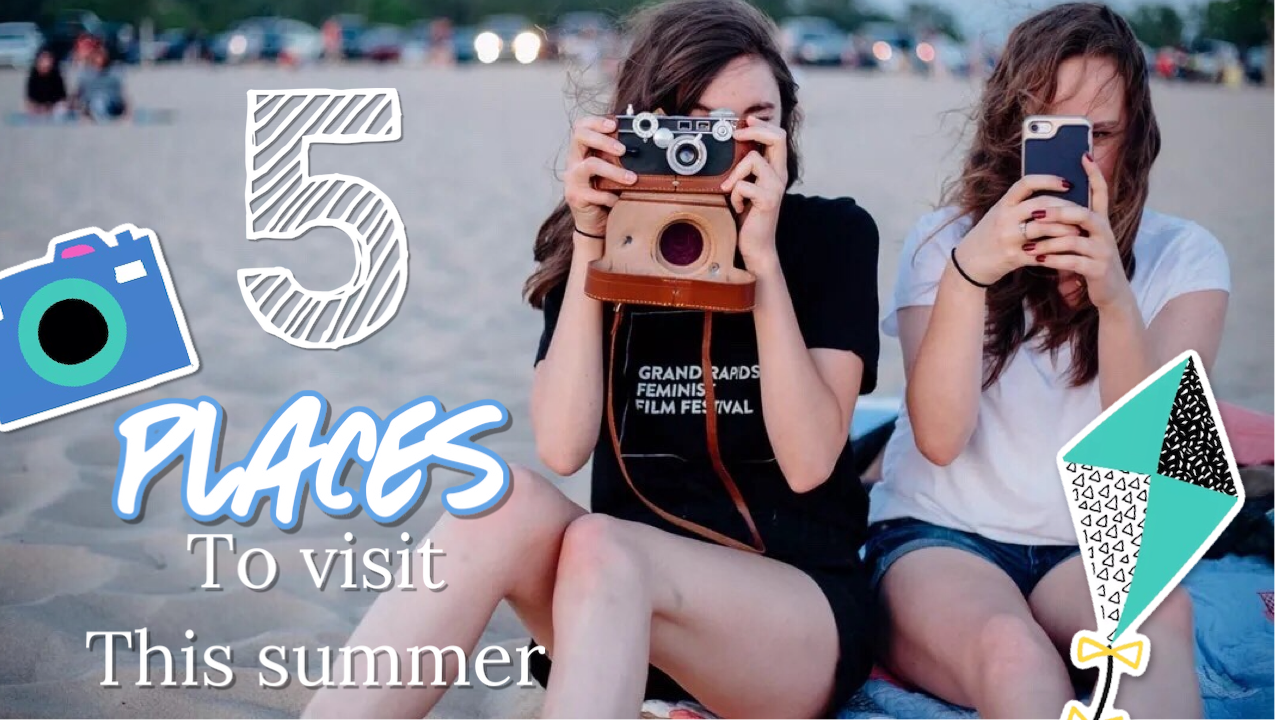 5 Places To Visit Summer Vacation Creative Youtube Thumbnail Template