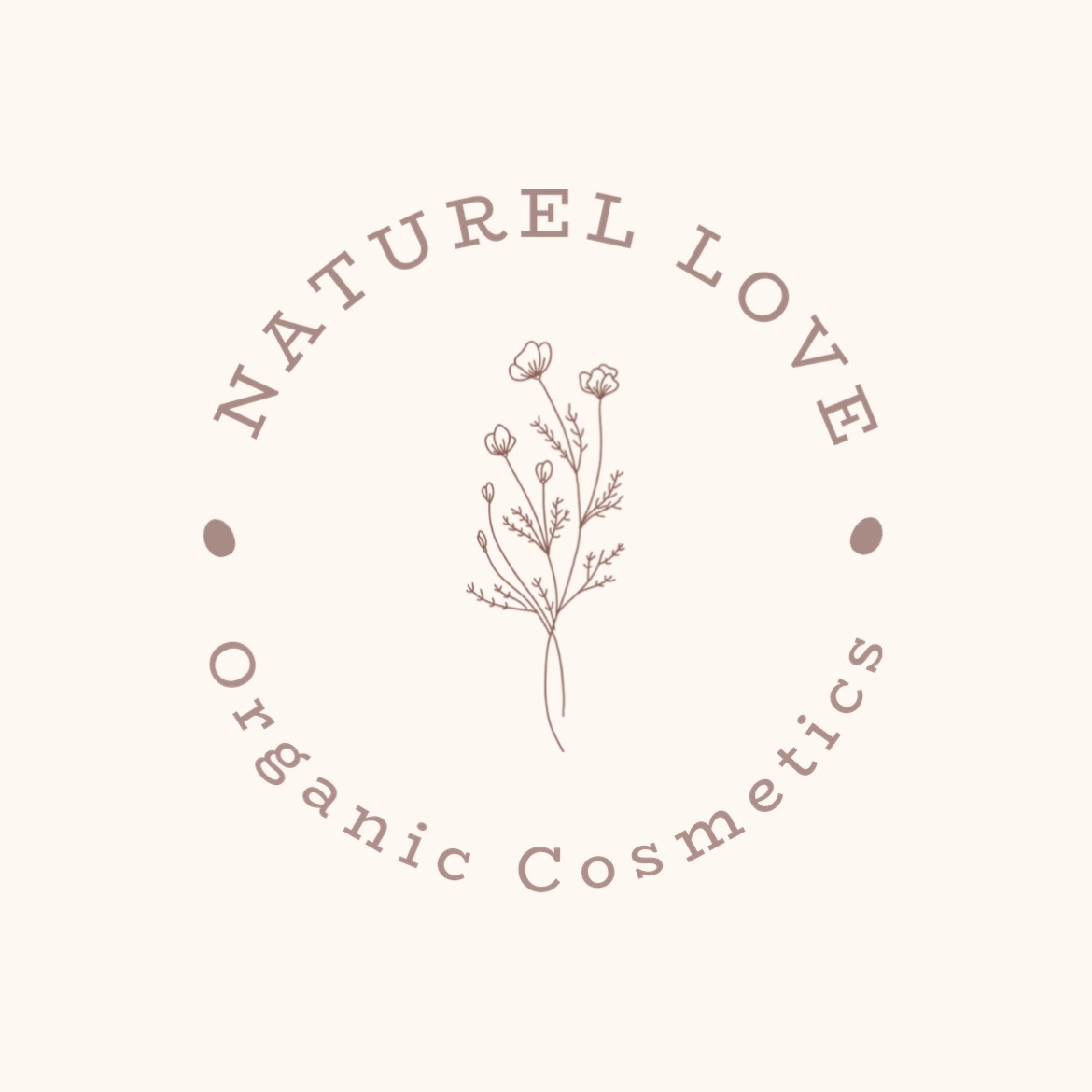 Brown Circle Floral Organic Logo Template Brand Business