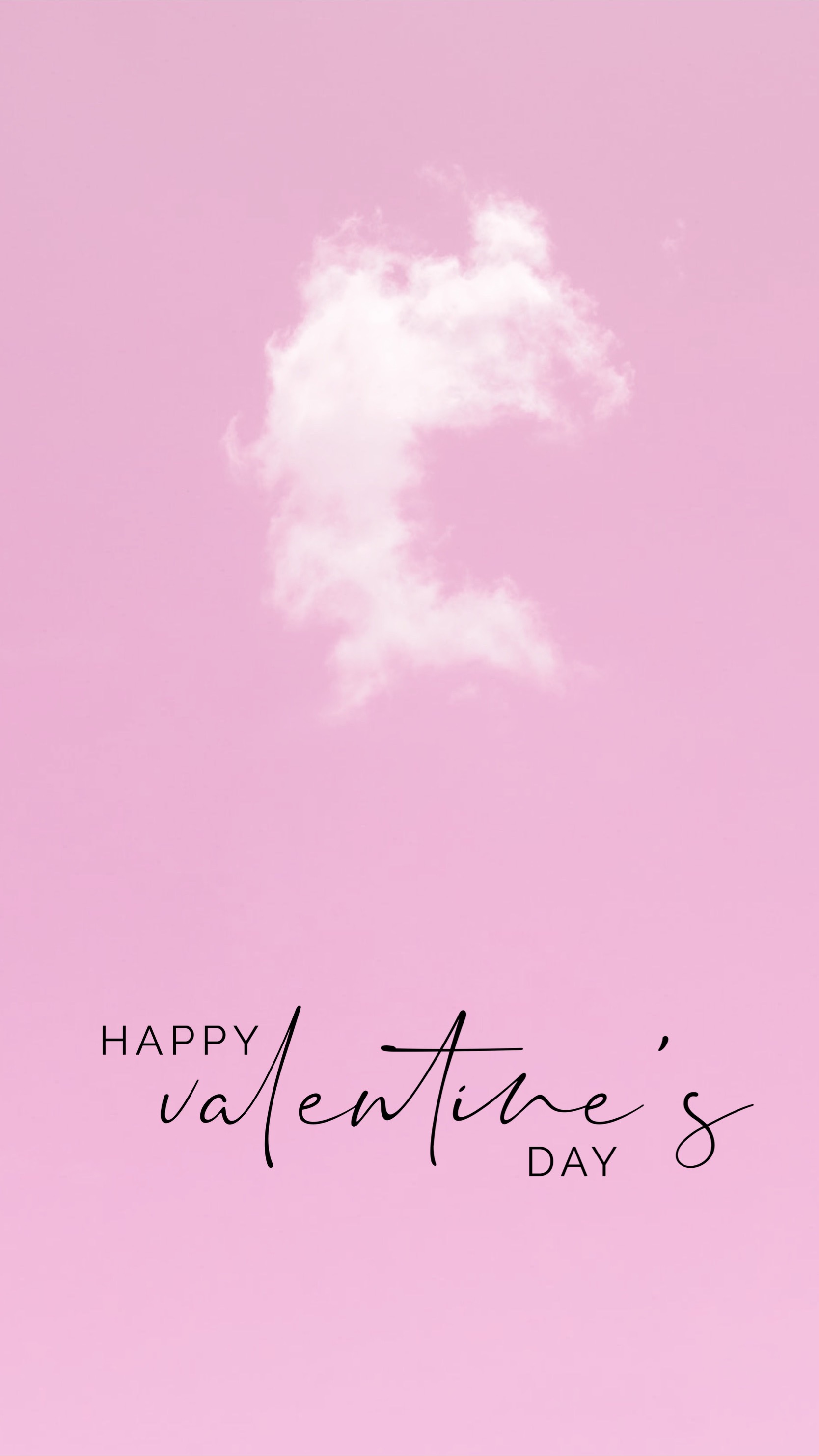 pink sky Valentine’s greetings Template