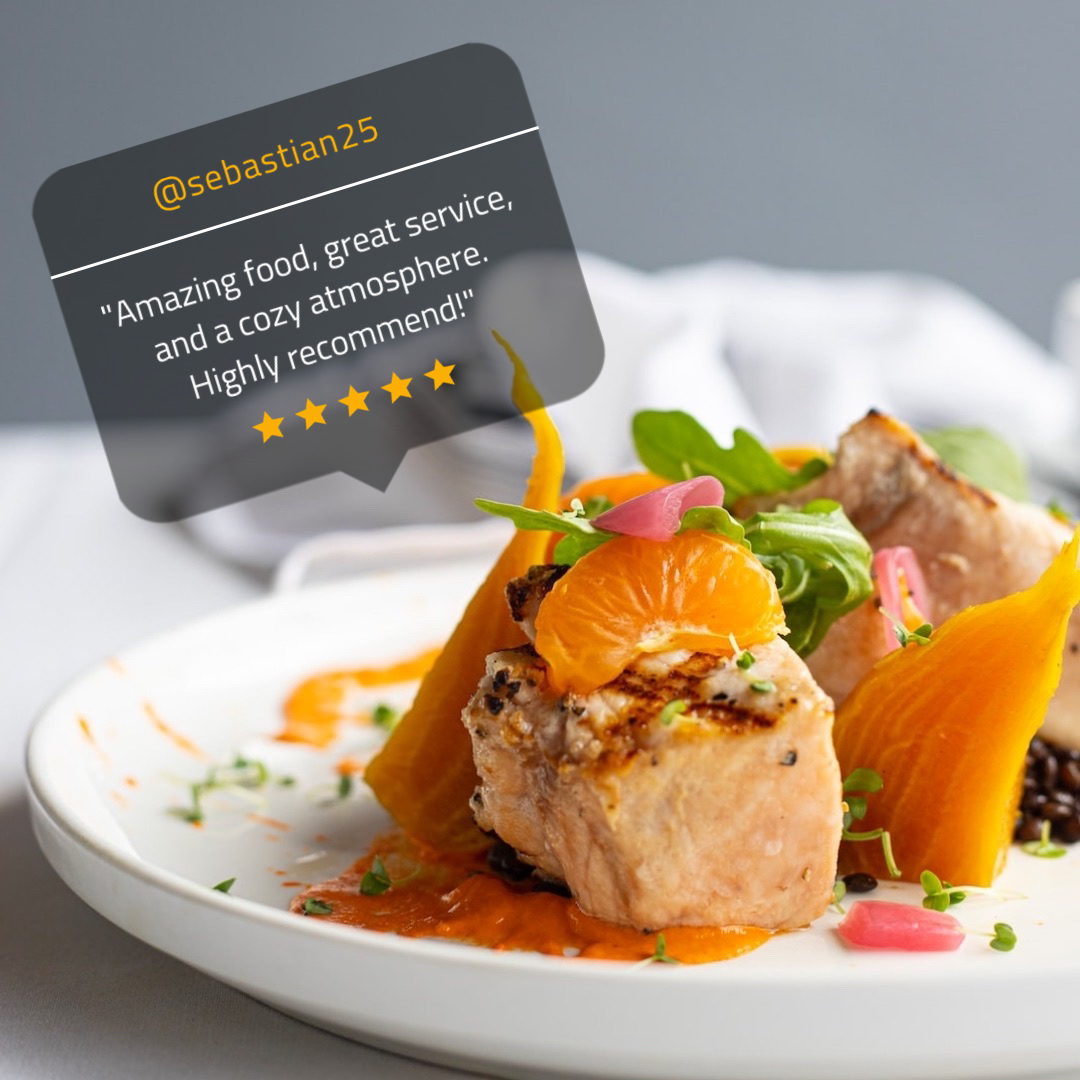 restaurant testimonial customer review instagram post template  