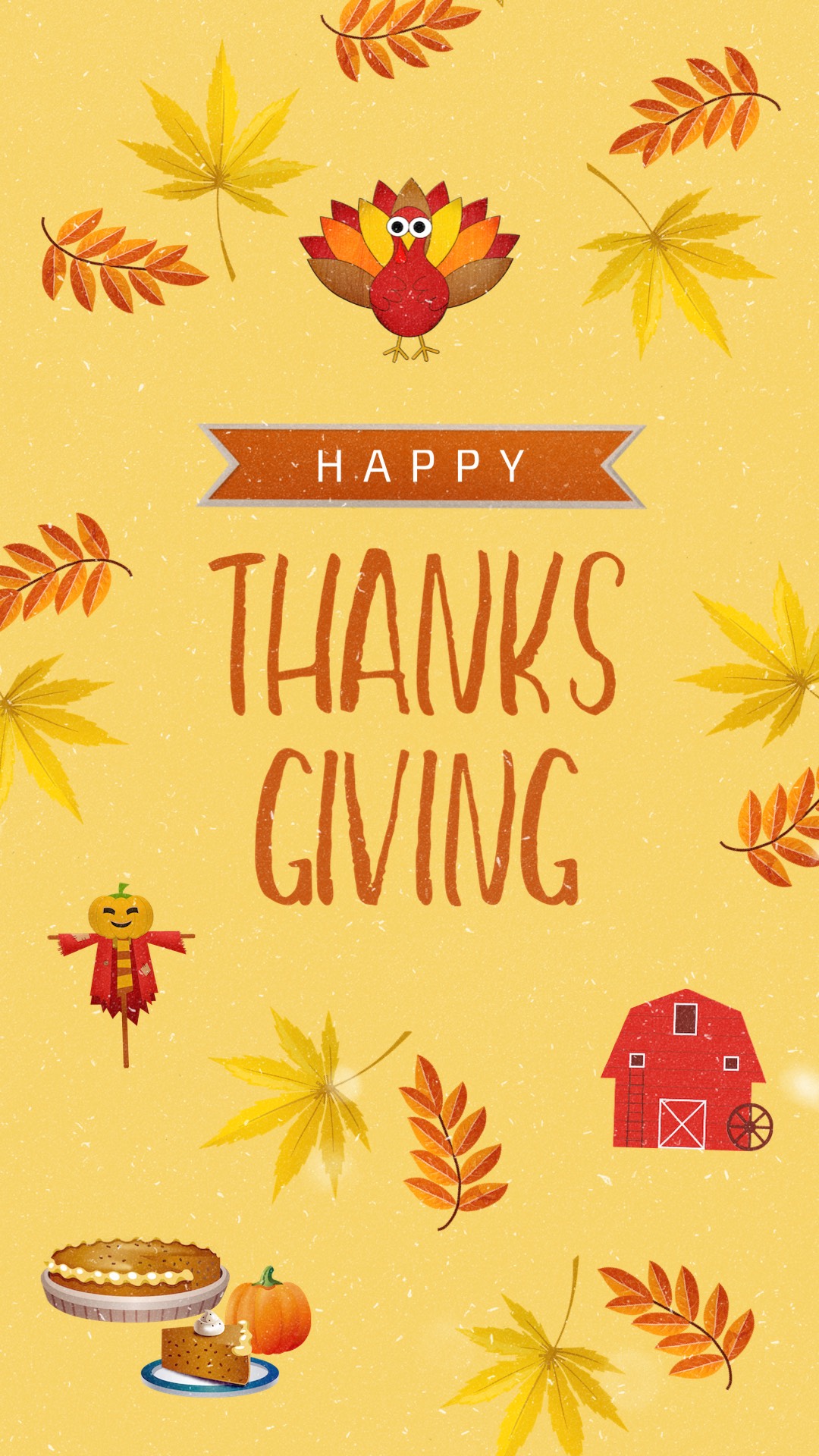 A Thanksgiving Card With A Turkey And Leaves Thanksgiving Template
