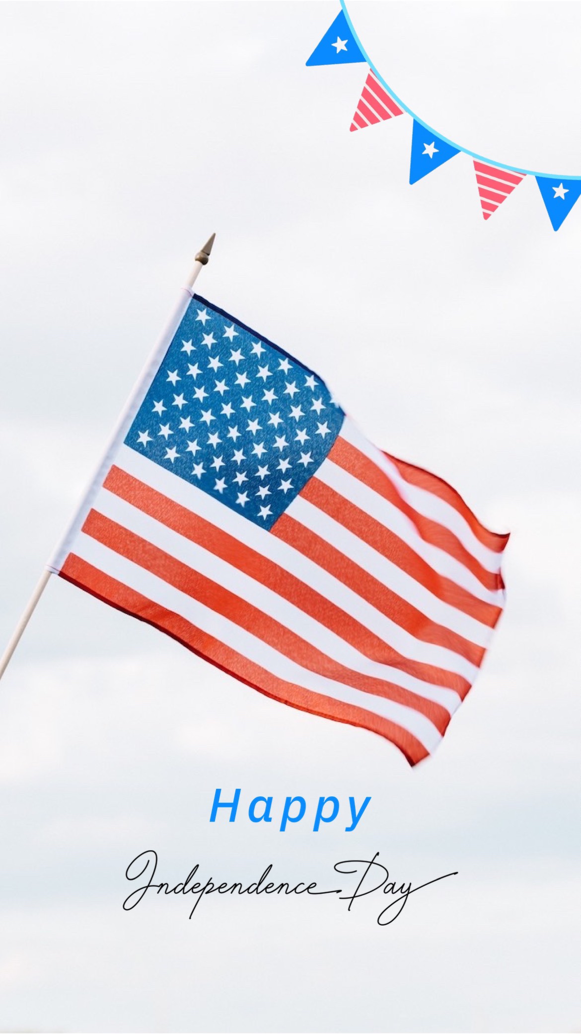 Blue American Flag 4Th Of July Independence Day Instagram Story