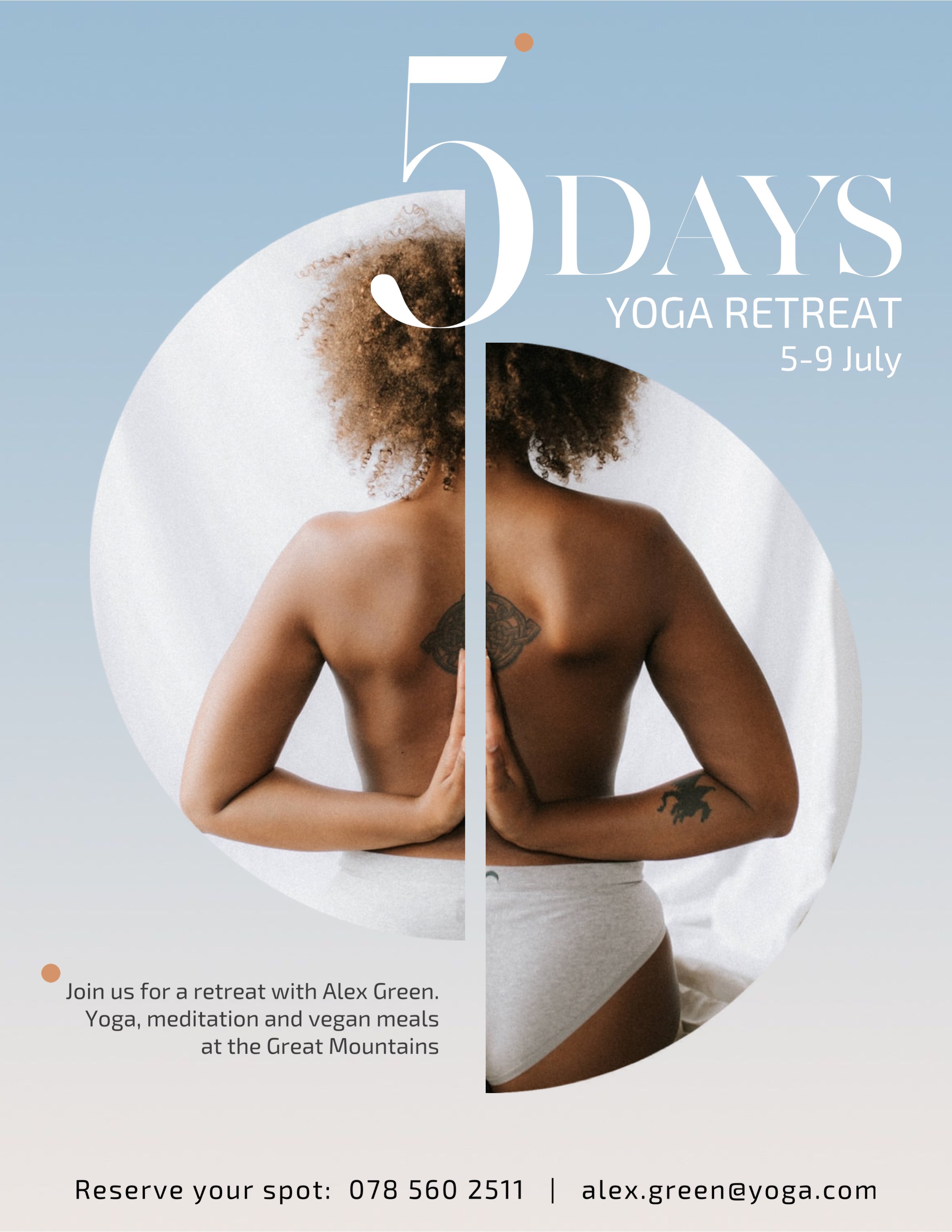 Woman Yoga Retreat Flyer Template