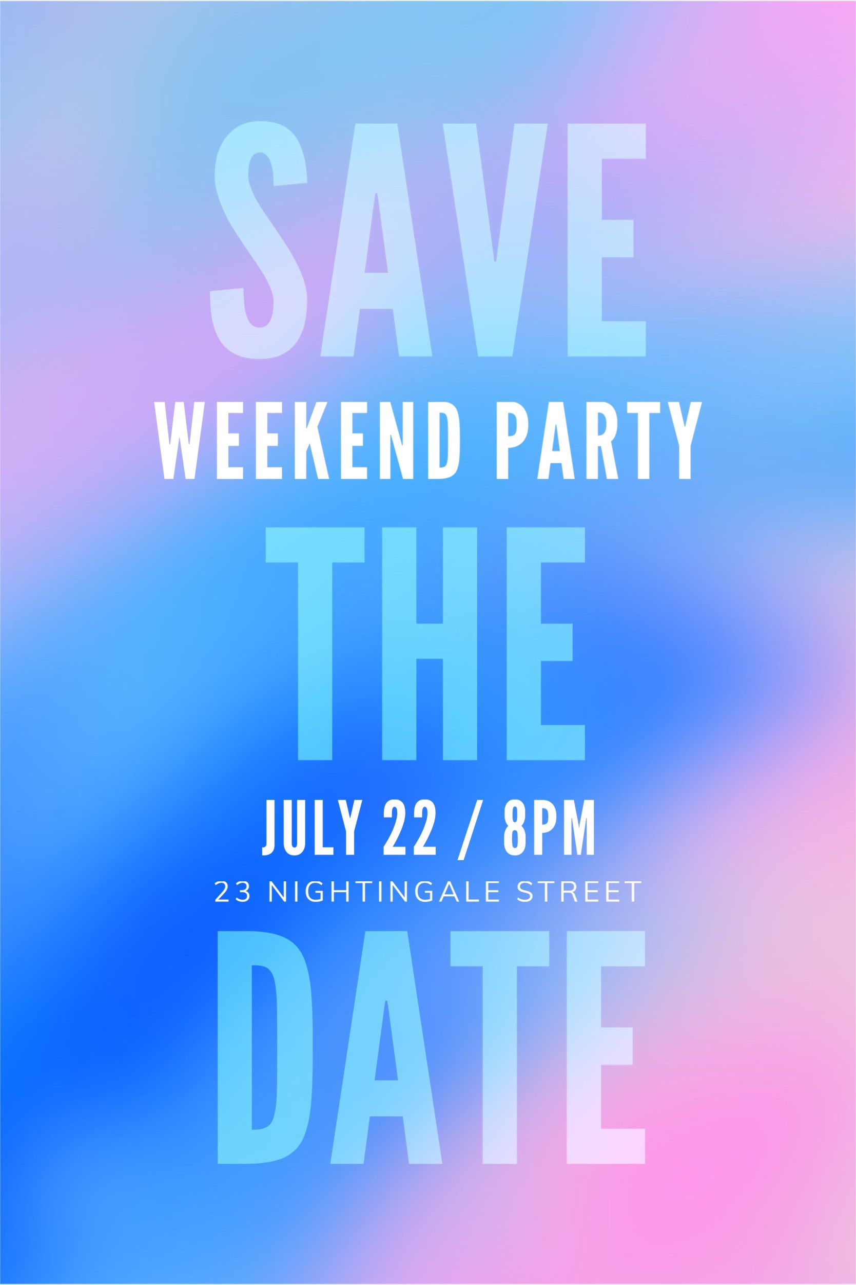 party event Gradient invitation template