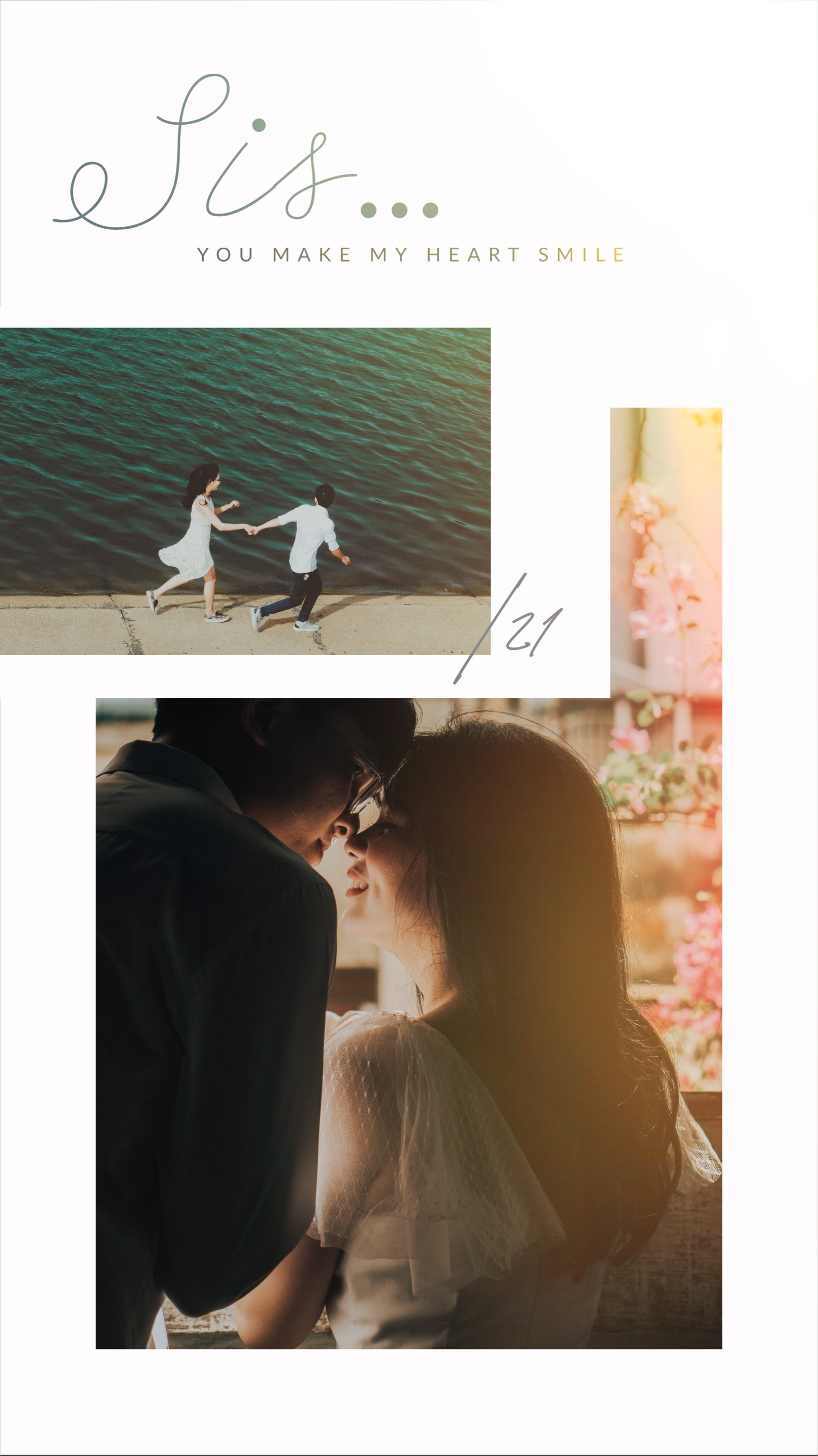 Asian family couple romantic Instagram story template 