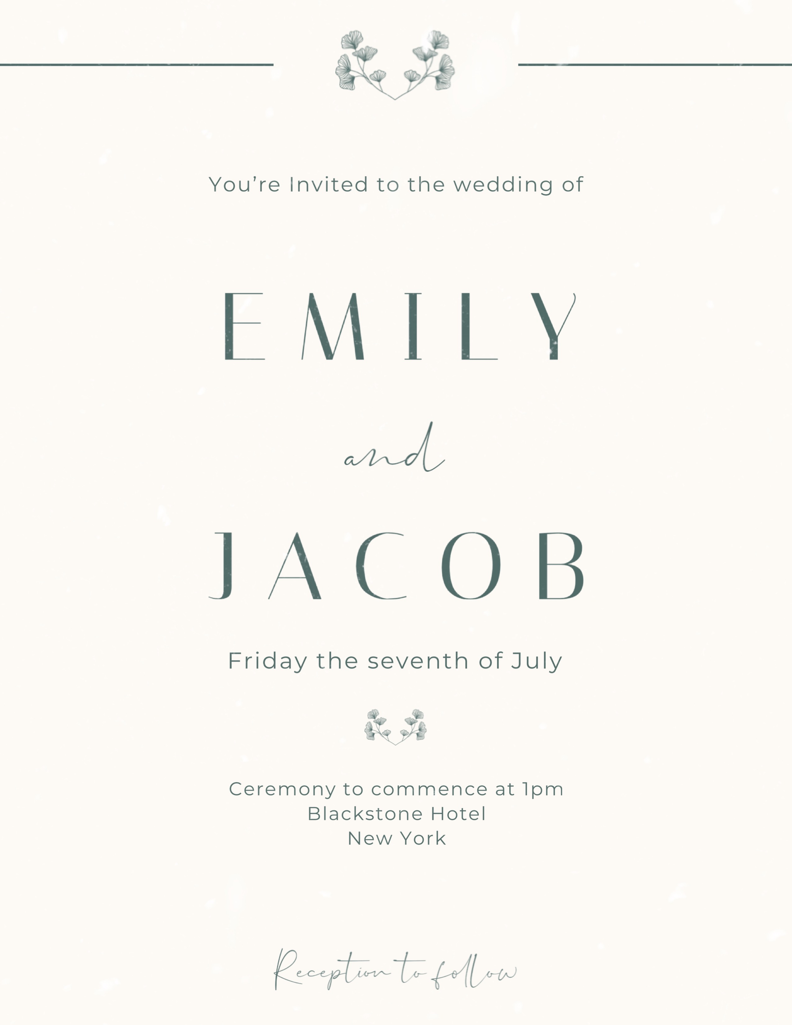 A Wedding Card With A Floral Design On It Wedding Template