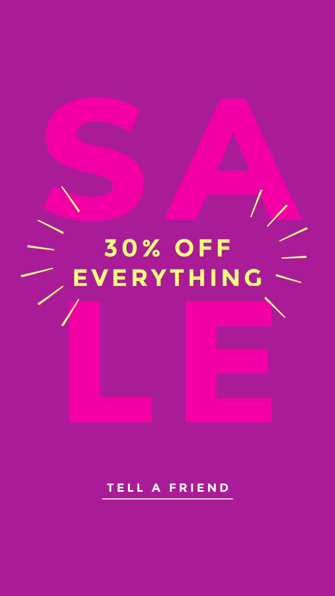 Purple Sale On Everything Flyer Template