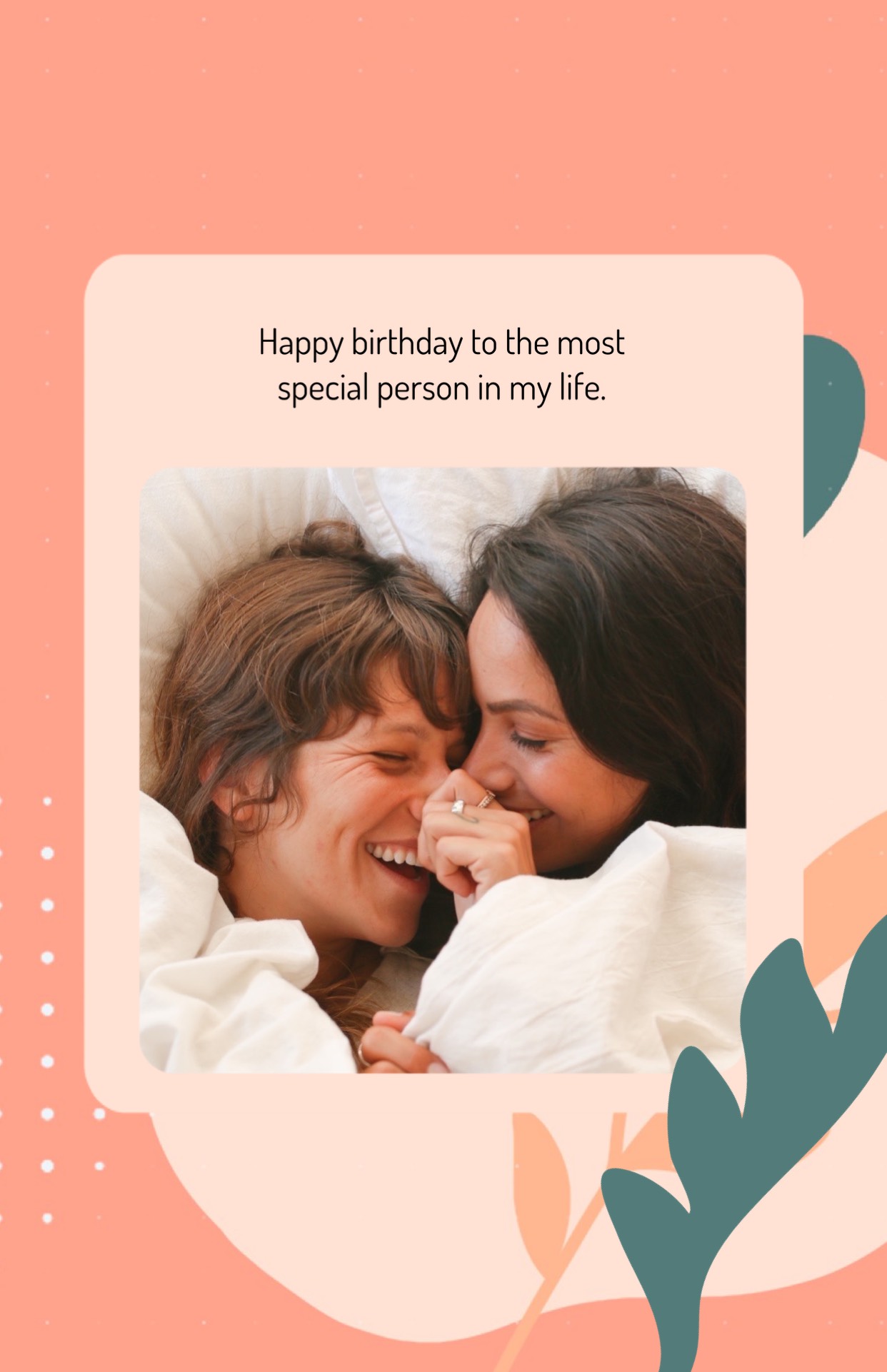 Couple in love happy birthday red colored template