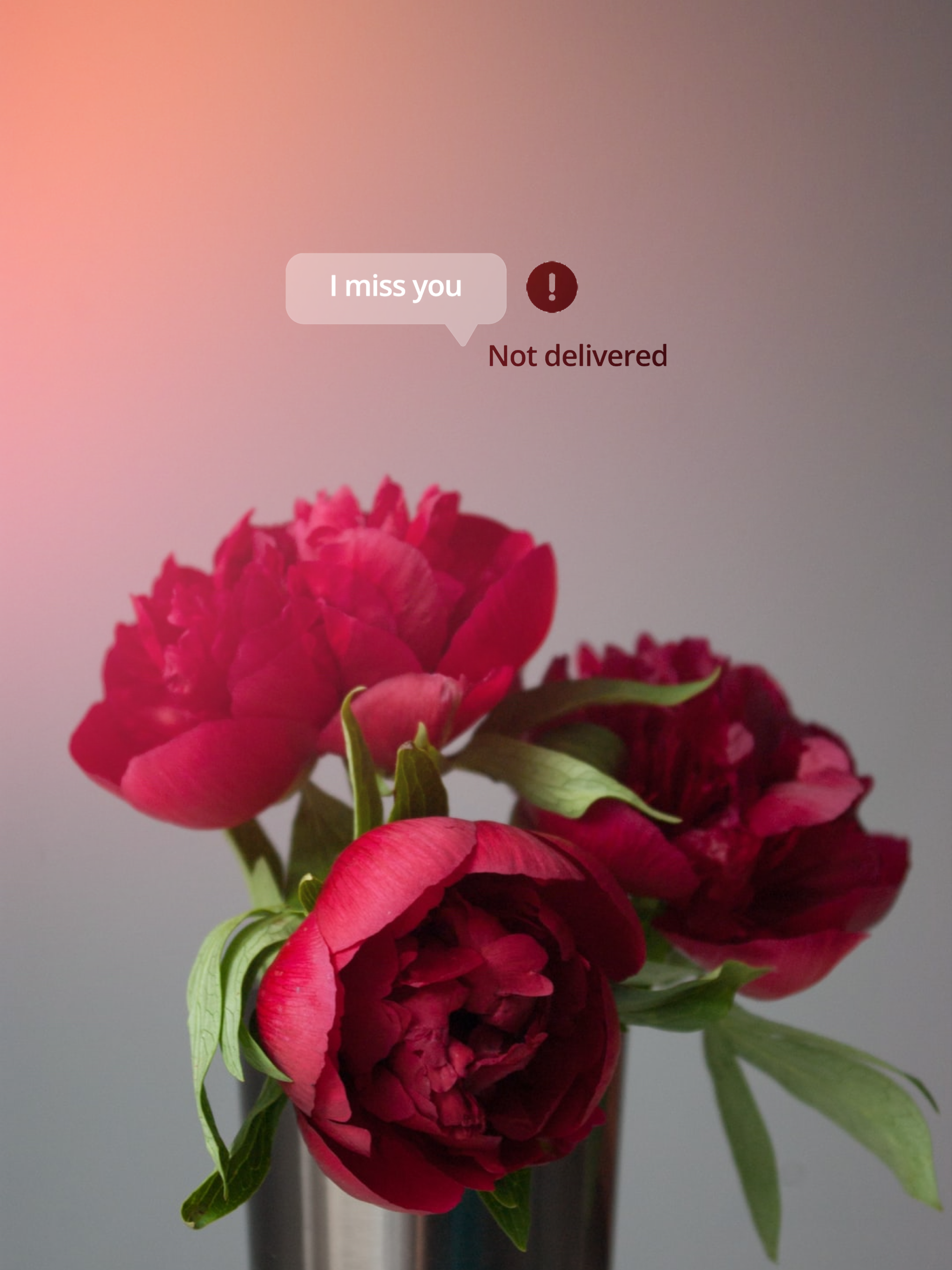 A Vase Filled With Red Flowers On Top Of A Table Notifications Template