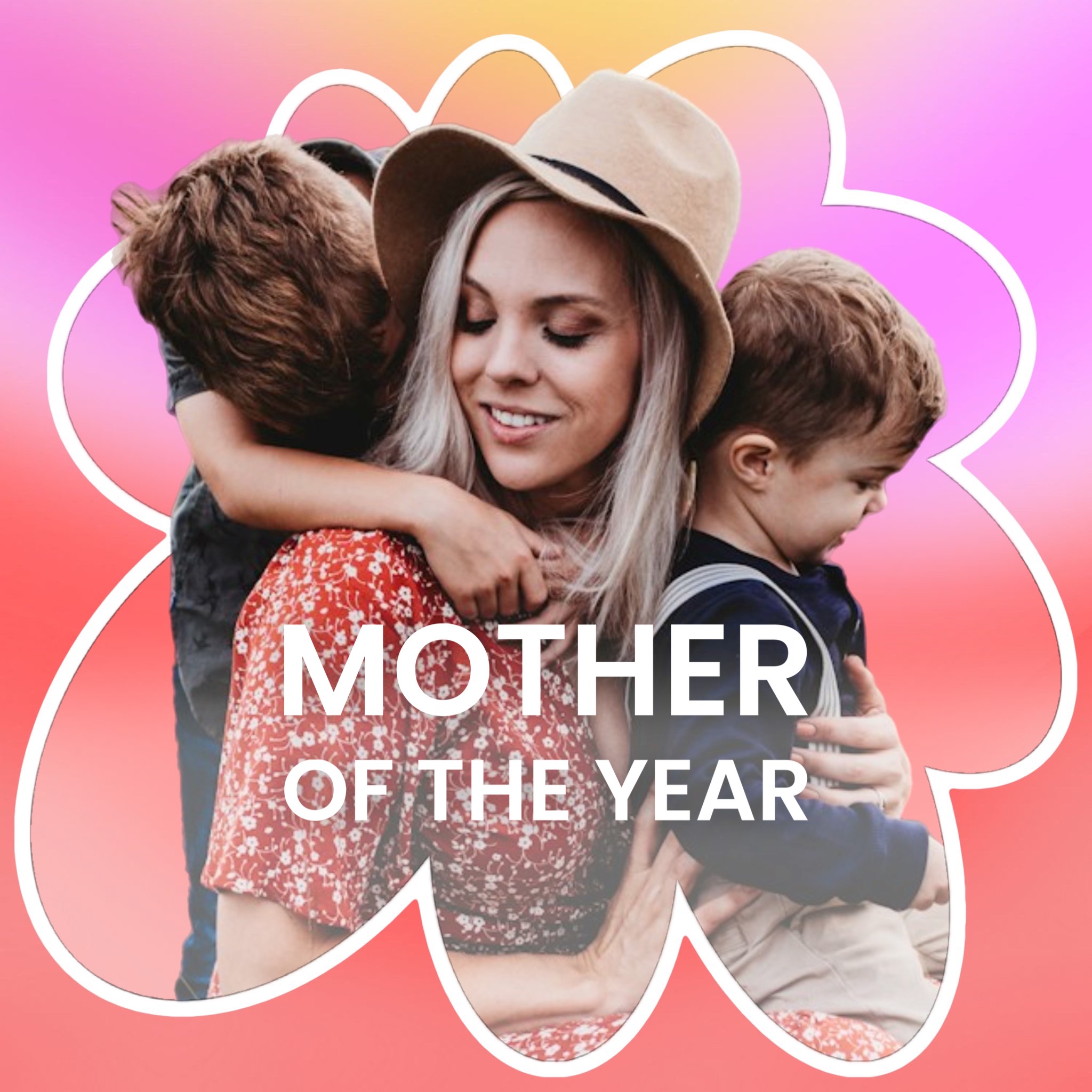 mother of the year magic profile pic template