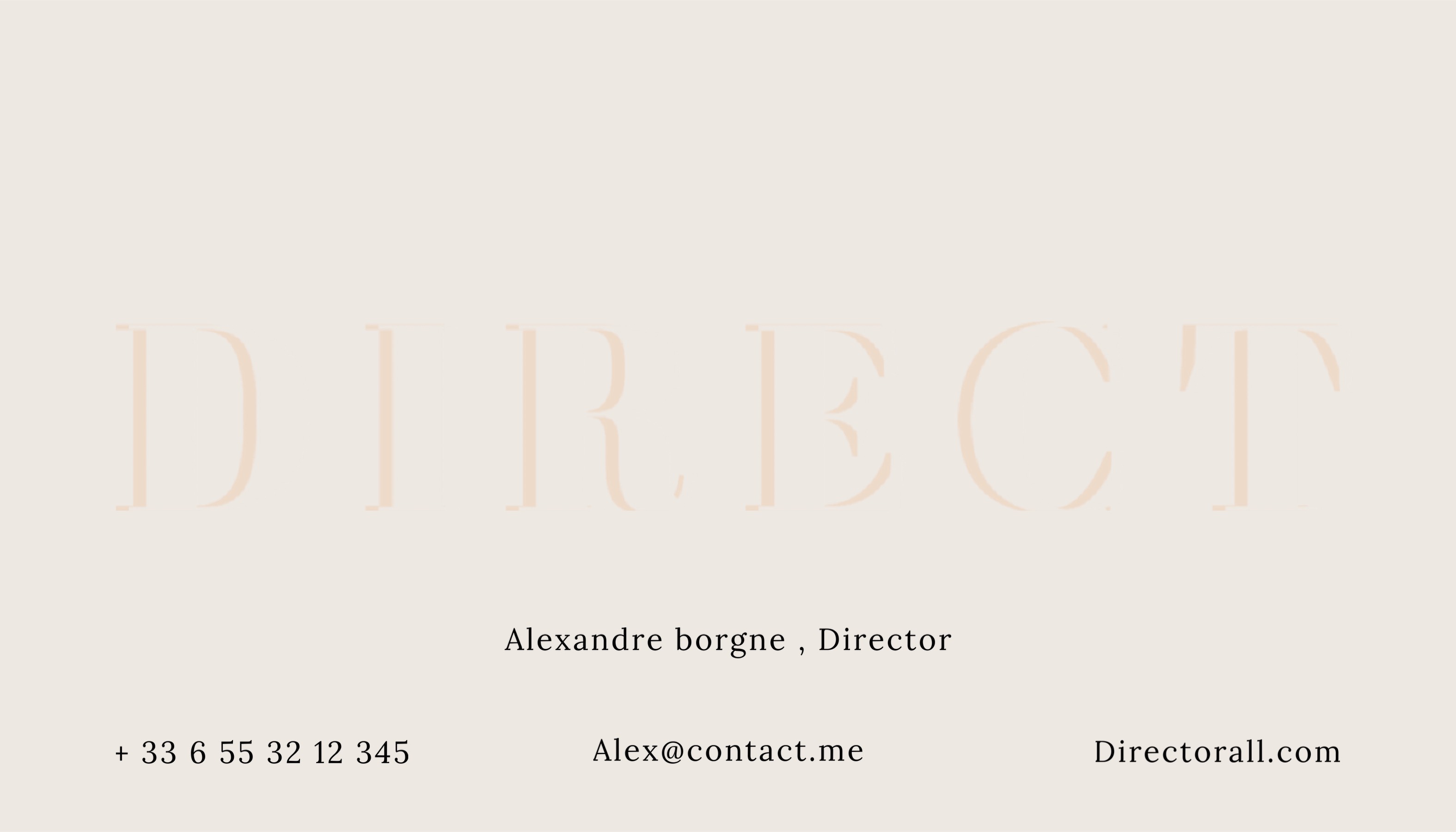 A Business Card With The Words Direct On It Business Card Template