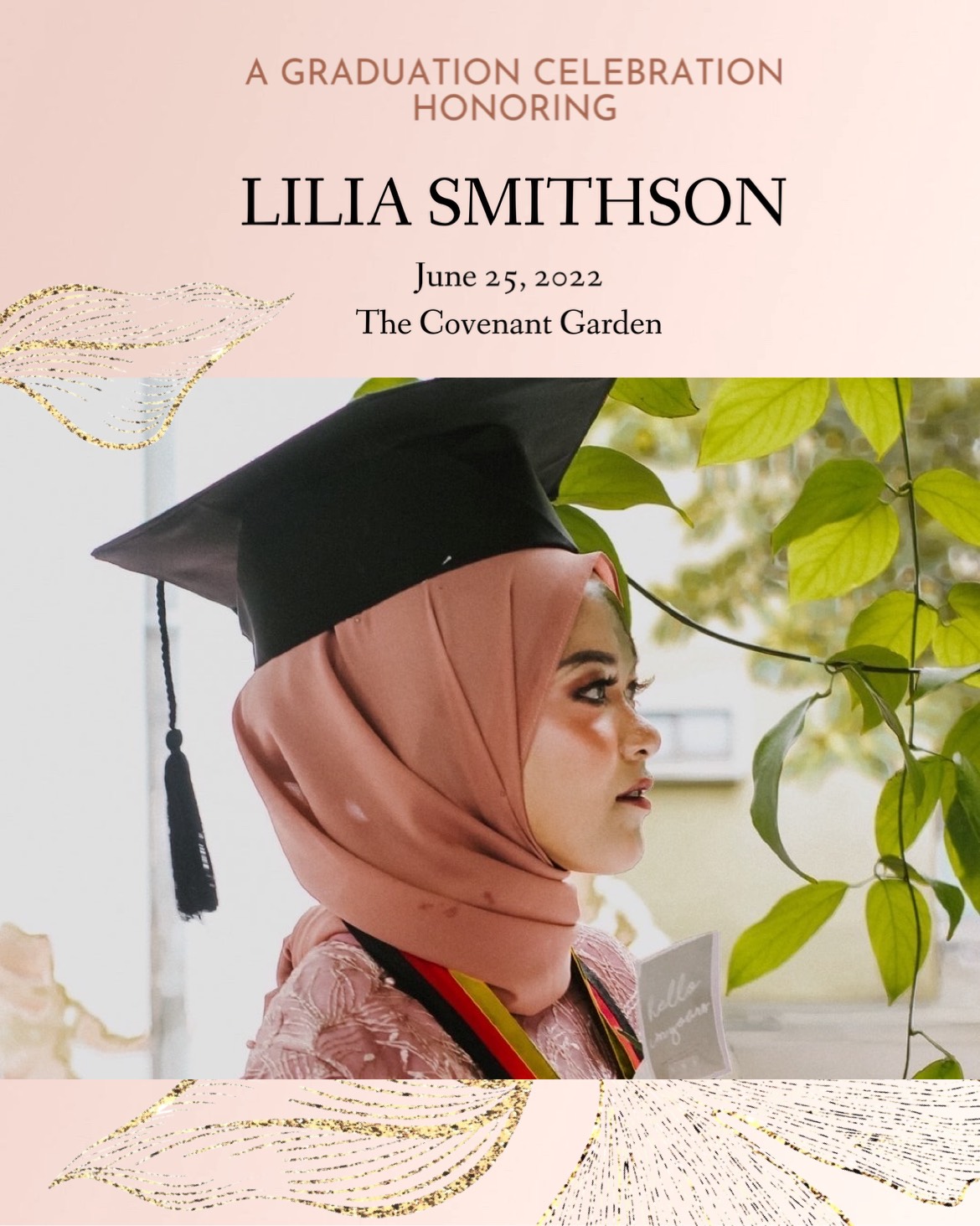 A Woman Wearing A Graduation Cap And Gown Graduation Template
