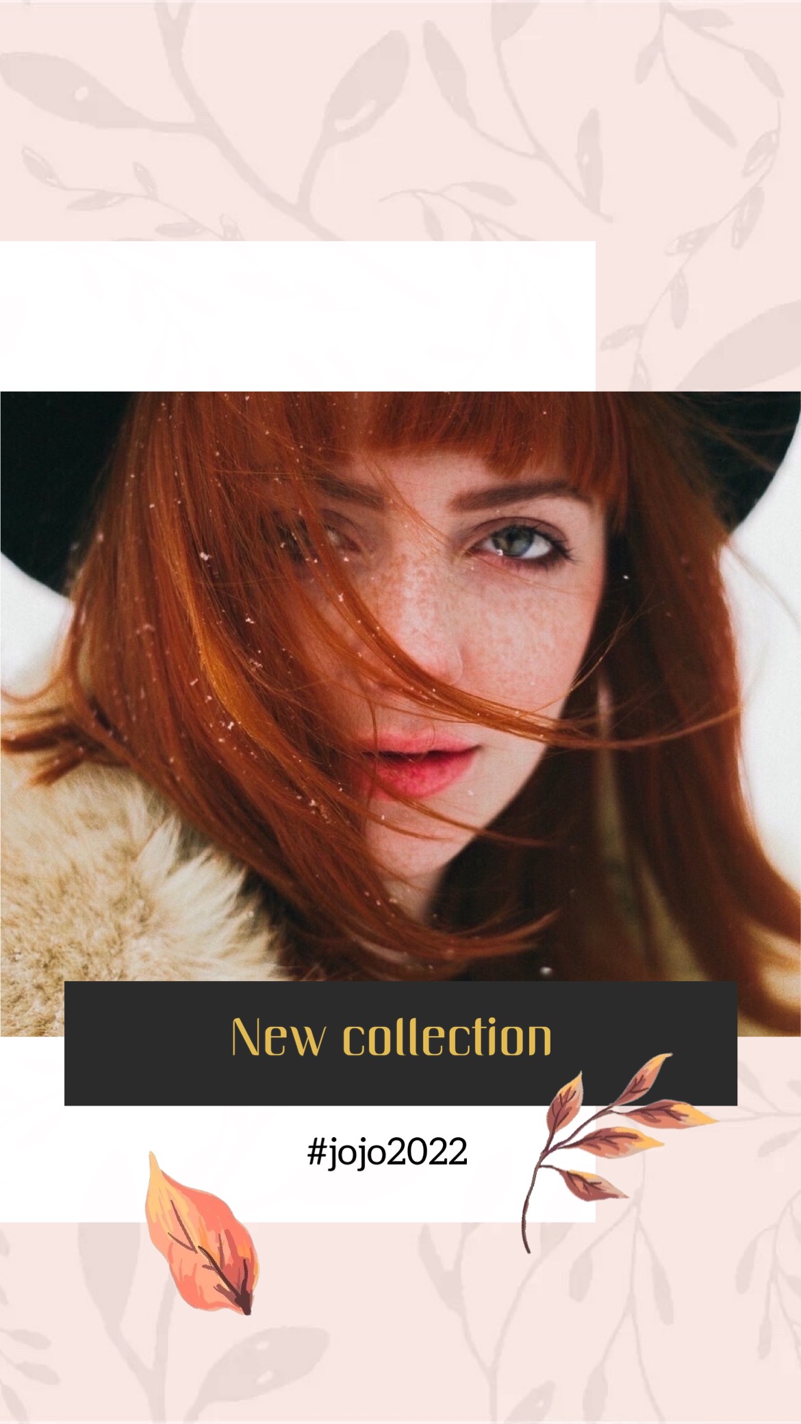 Winter look new collection fashion instagram story template