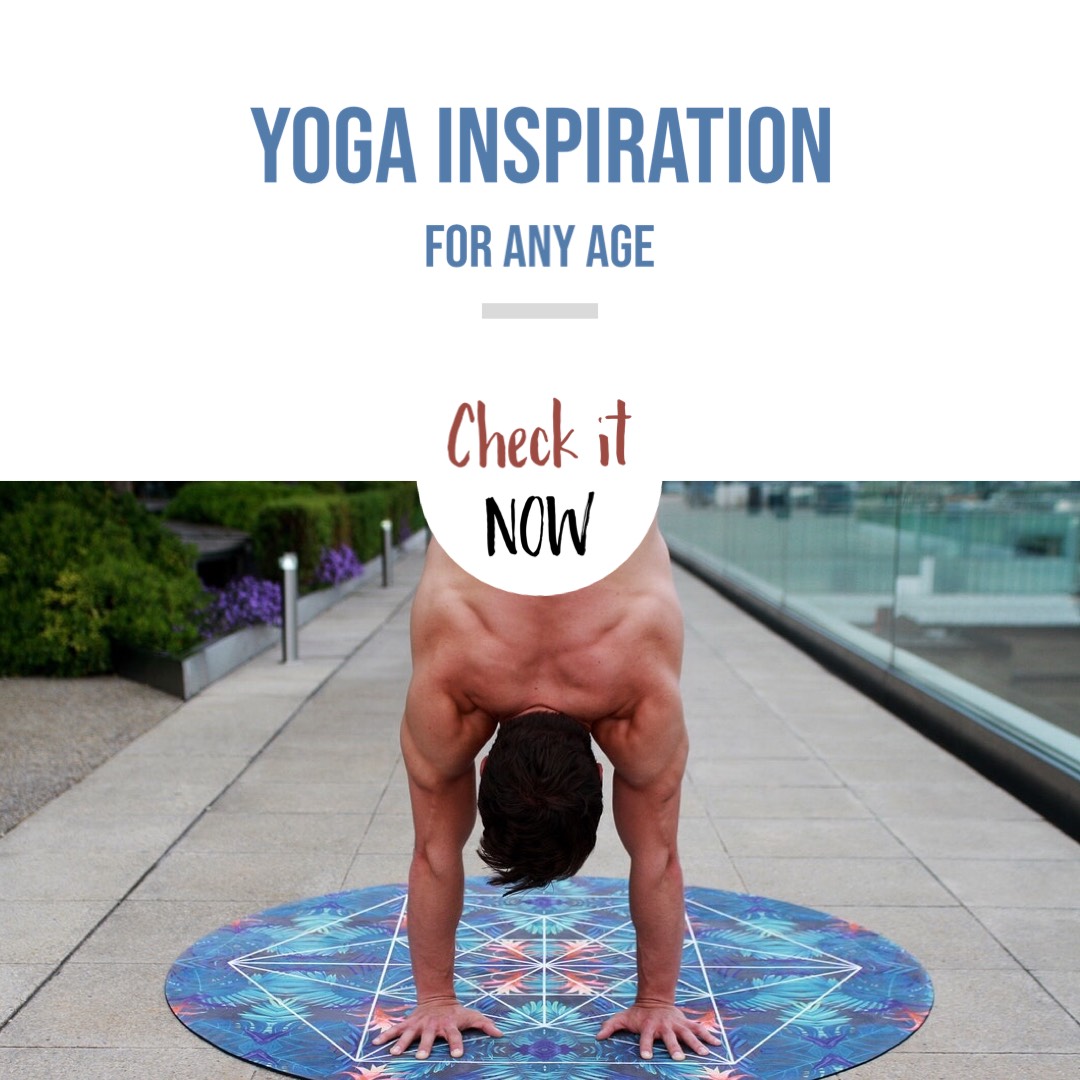 Man doing yoga outdoors cool instagram post template