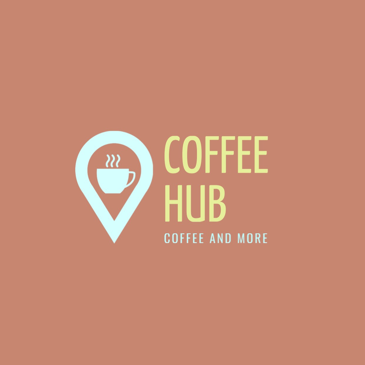 Coffee Cup Illustration Cafe Logo Design Template