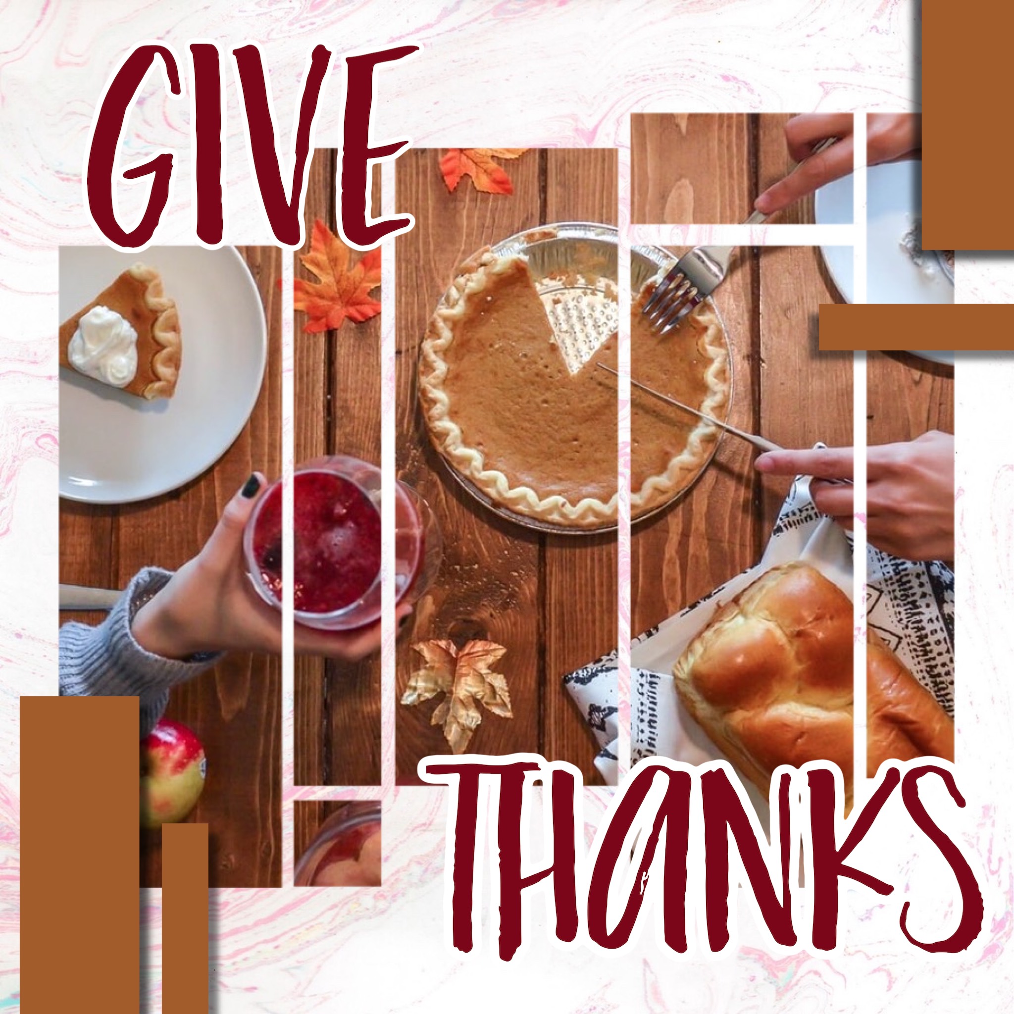 A Collage Of Photos With A Pie On A Table Thanksgiving Template