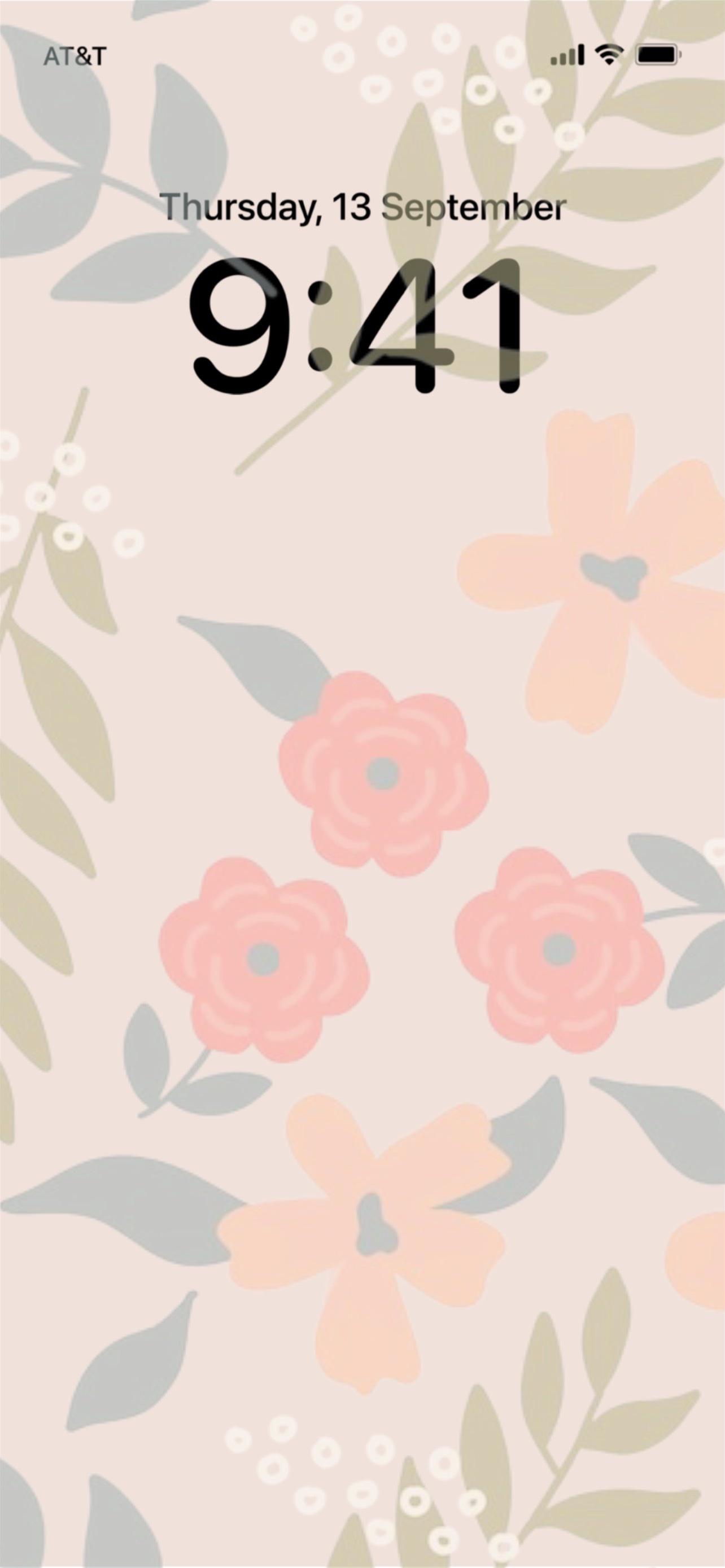 Flowers Lock Screen Pattern Ios Template