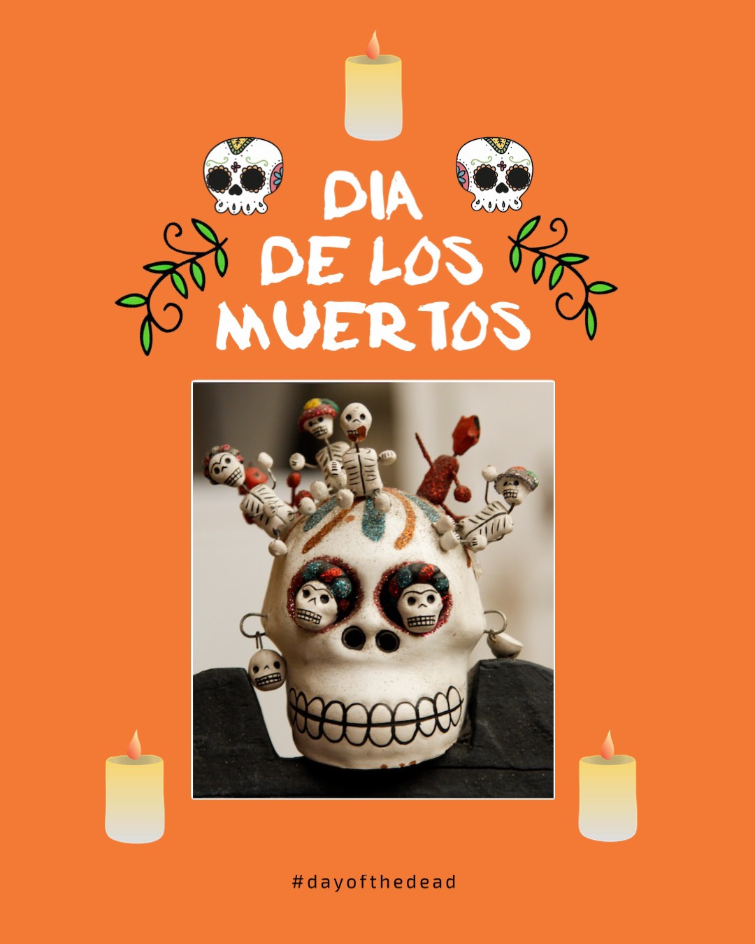 A Picture Of A Skull With A Crown On Top Of It Day Of The Dead Template